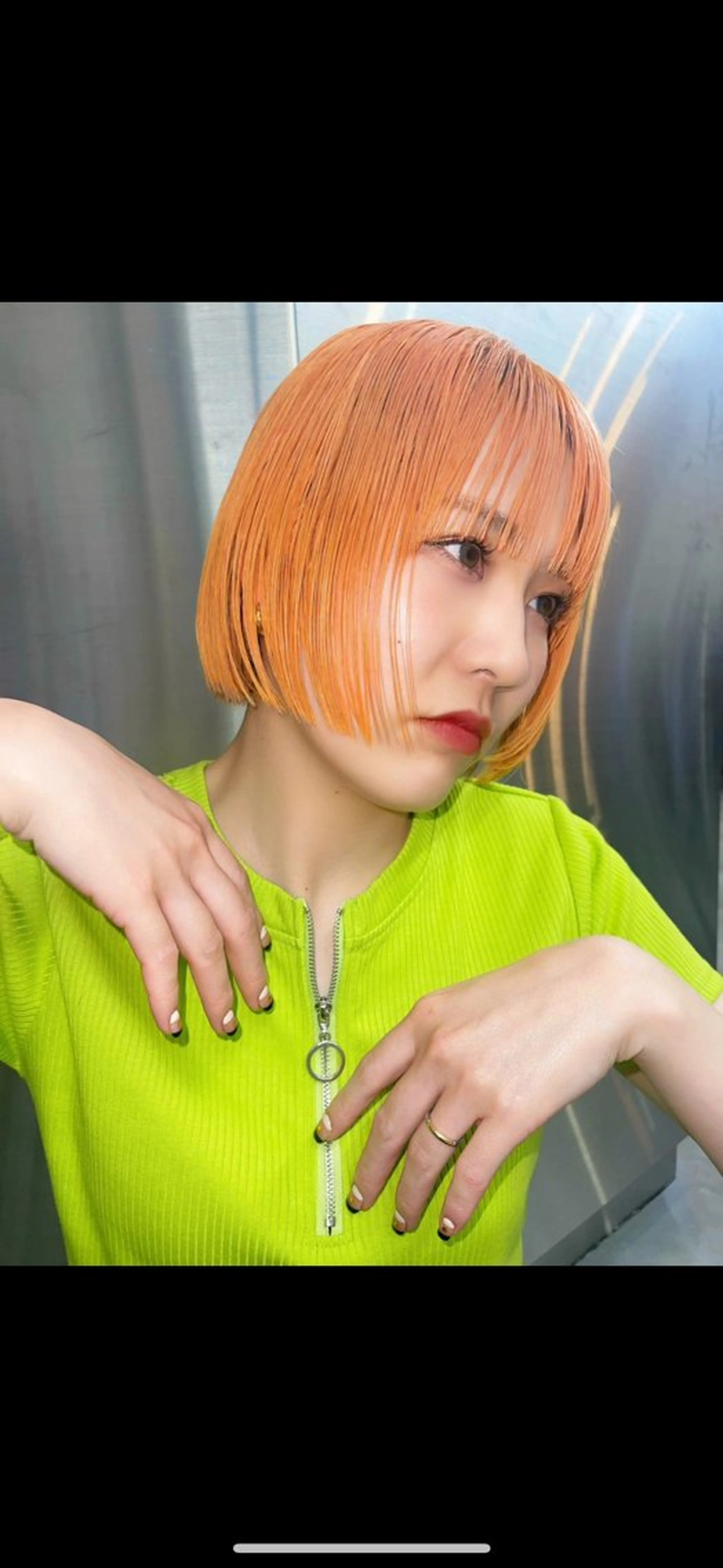 ショート カラー ヘアカラー IBUKI /THREE...のヘアスタイル
