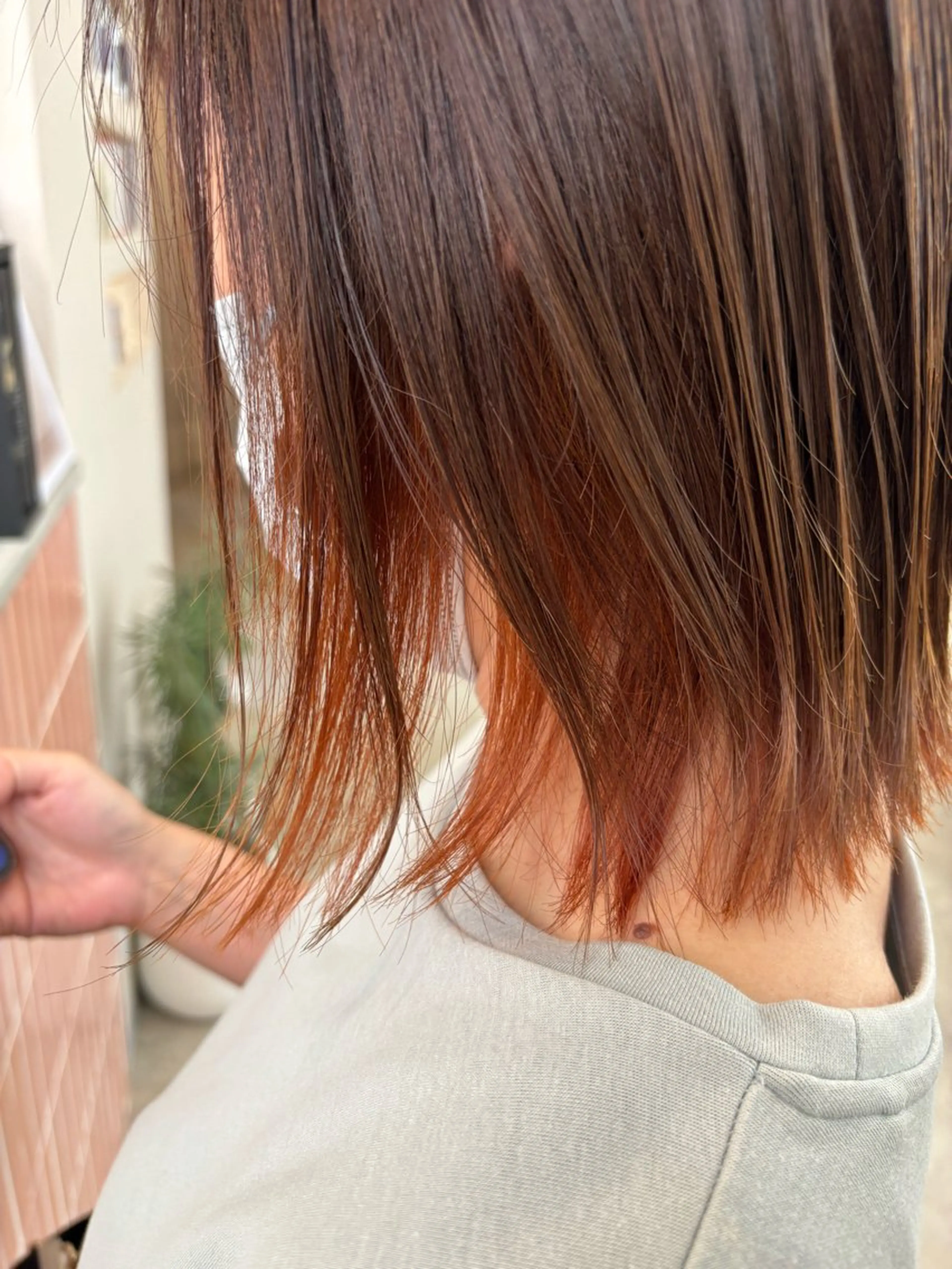 ミディアム カラー インナーカラー 角谷 靖子のヘアスタイル
