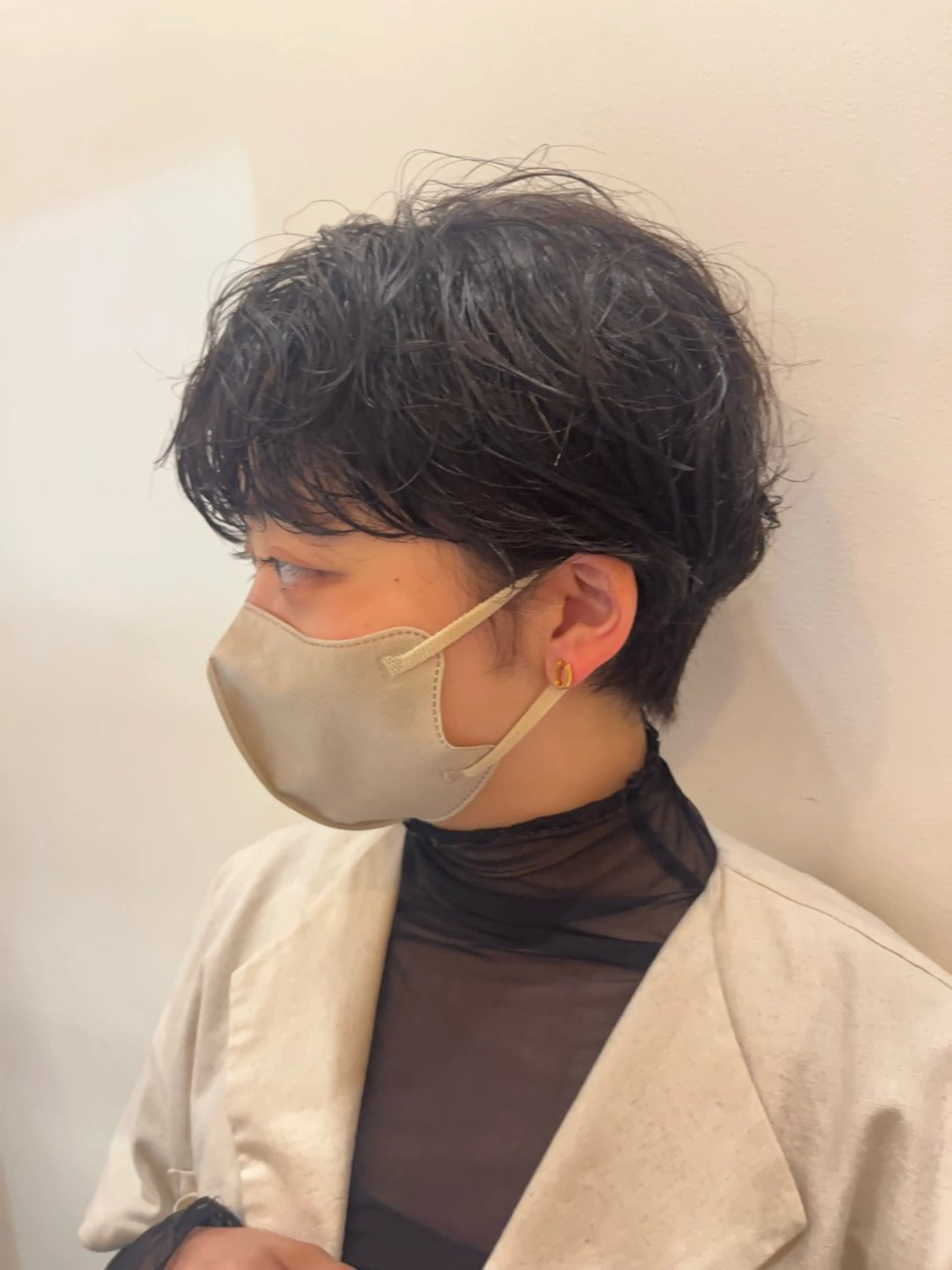 ショート パーマ 門崎未依/レイヤー/ メンズカット🪿のヘアスタイル