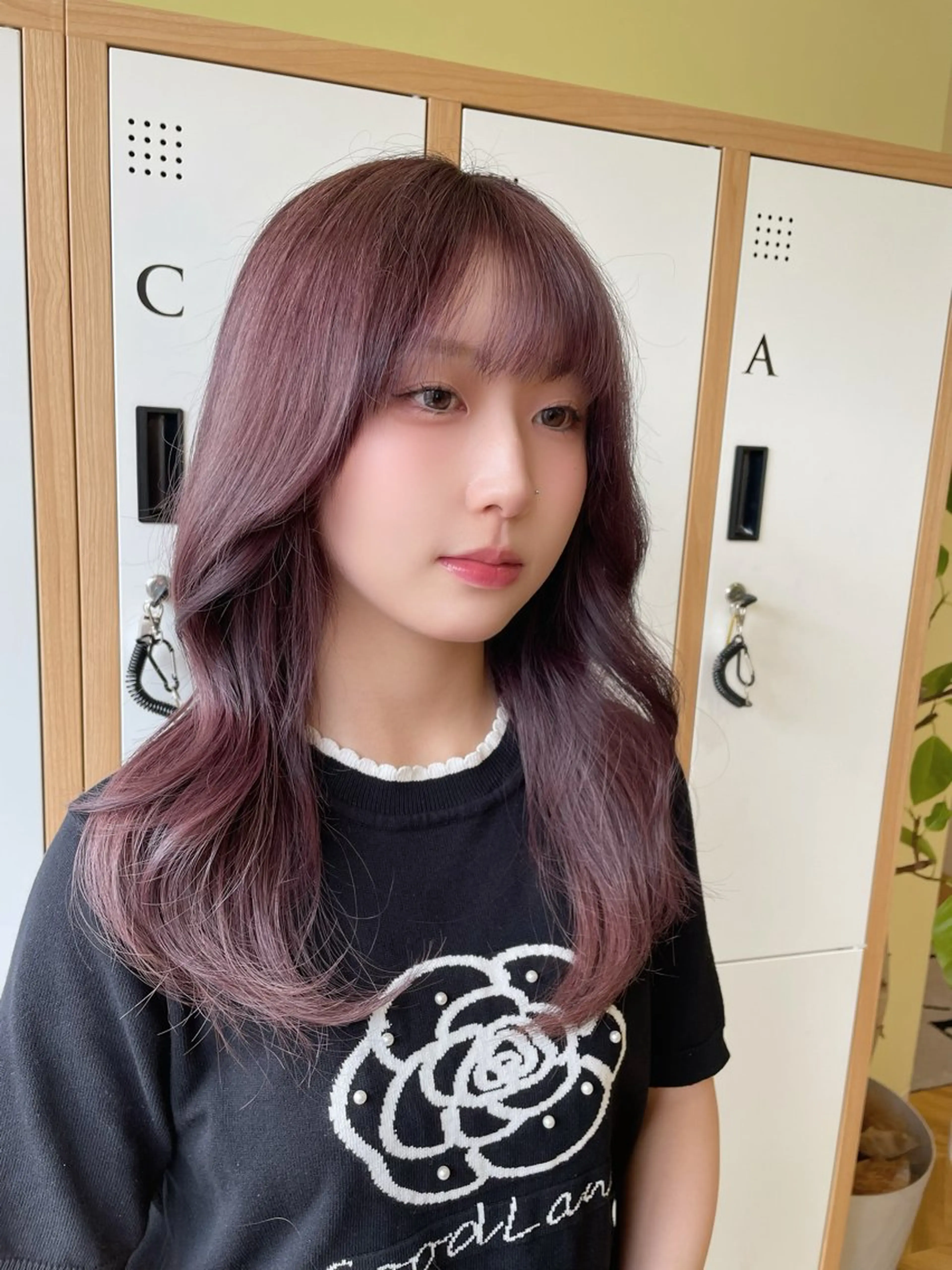セミロング ヘアカラー ﾅﾂﾐ/韓国ヘア/ レイヤーカット🎀のヘアスタイル