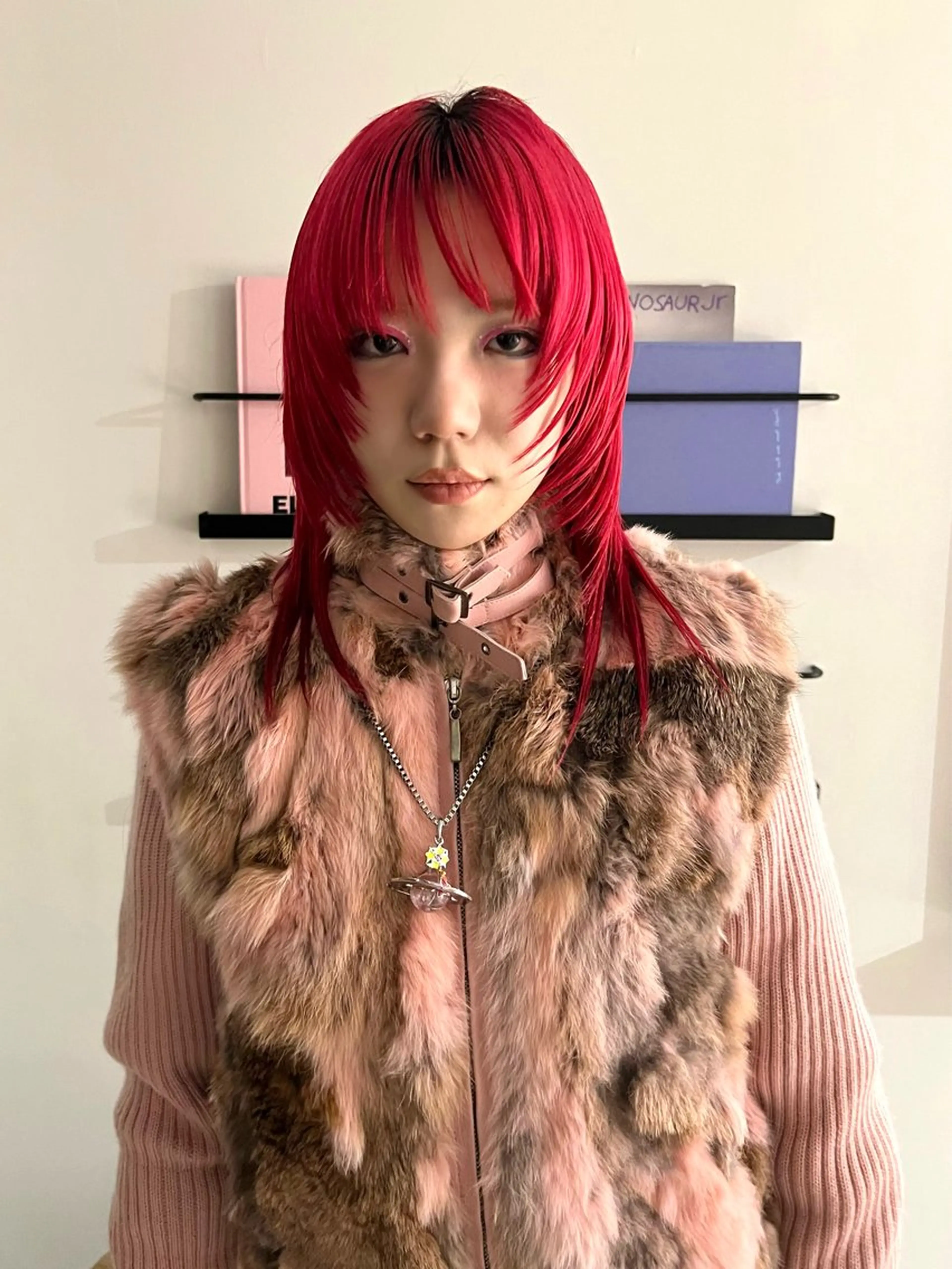 ミディアム カラー ピンクカラー ウルフカット 丹治 一輝ボブ/ショートのヘアスタイル