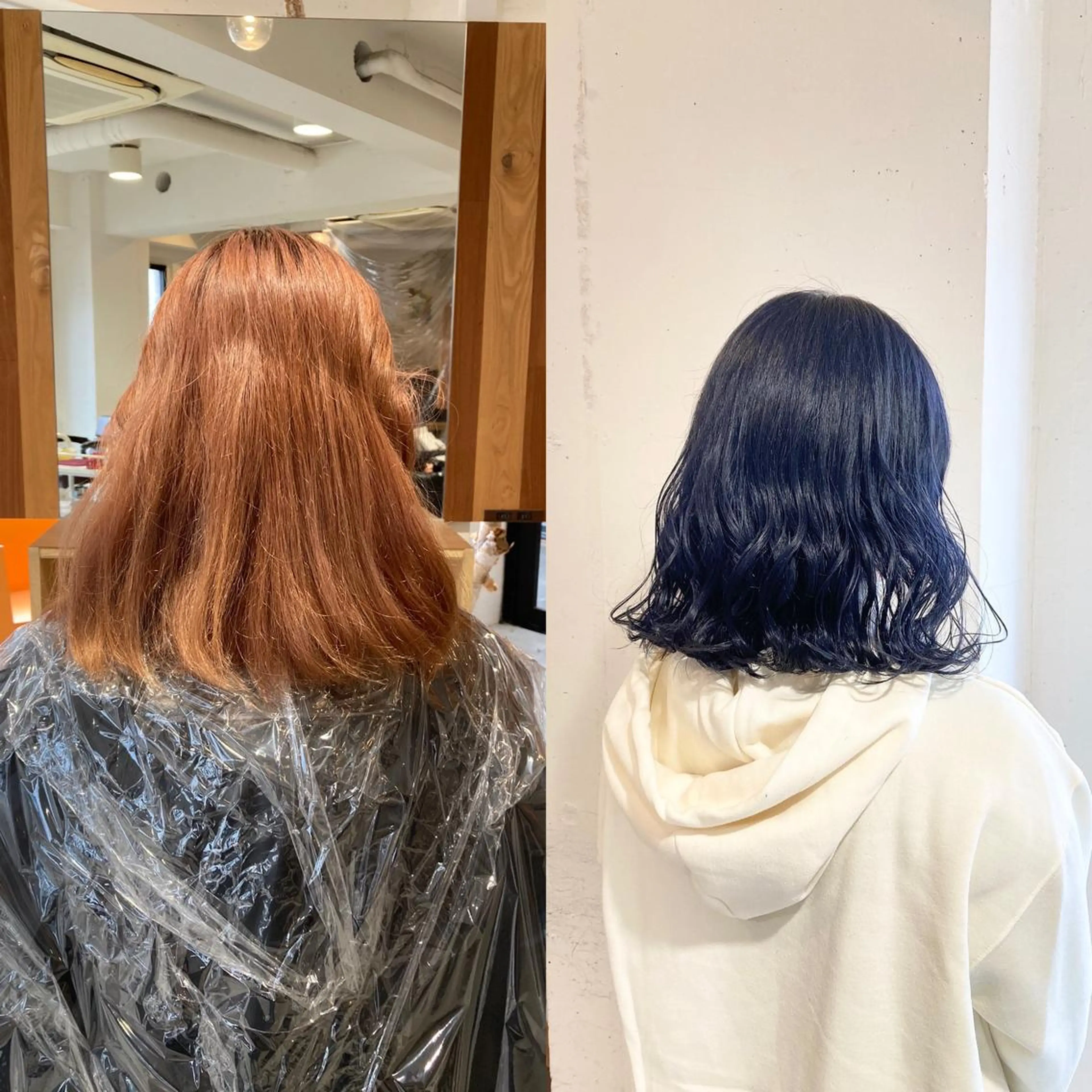 カラー 黒髪 ブリーチ ブルーカラー ブルーブラック 透明感カラー ヘアカラー トリートメント 💗モテ髪 ハイトーンあや💗のヘアスタイル