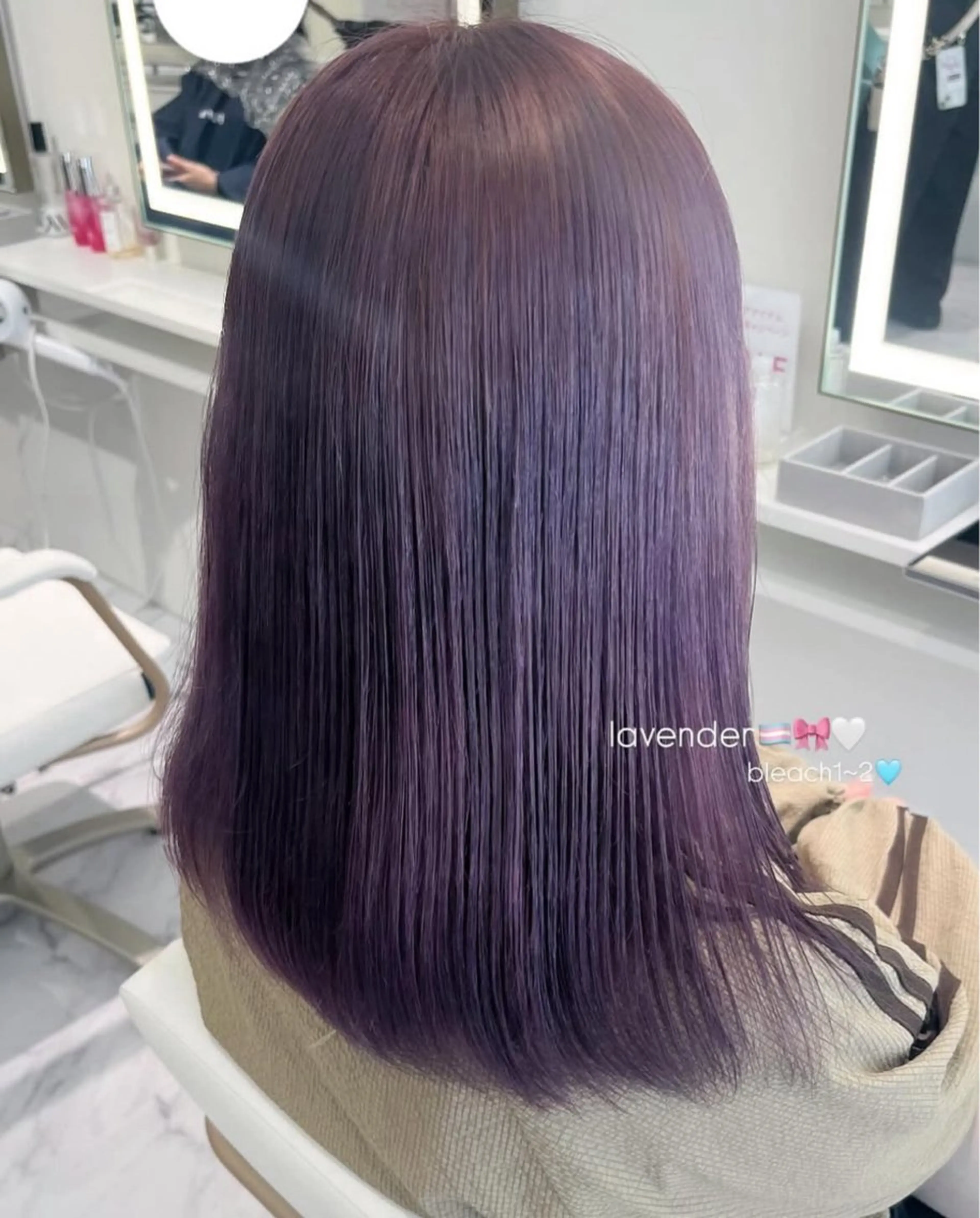 セミロング カラー ブリーチ ヘアカラー ParveMix 🌝🫧山本 玲南のヘアスタイル