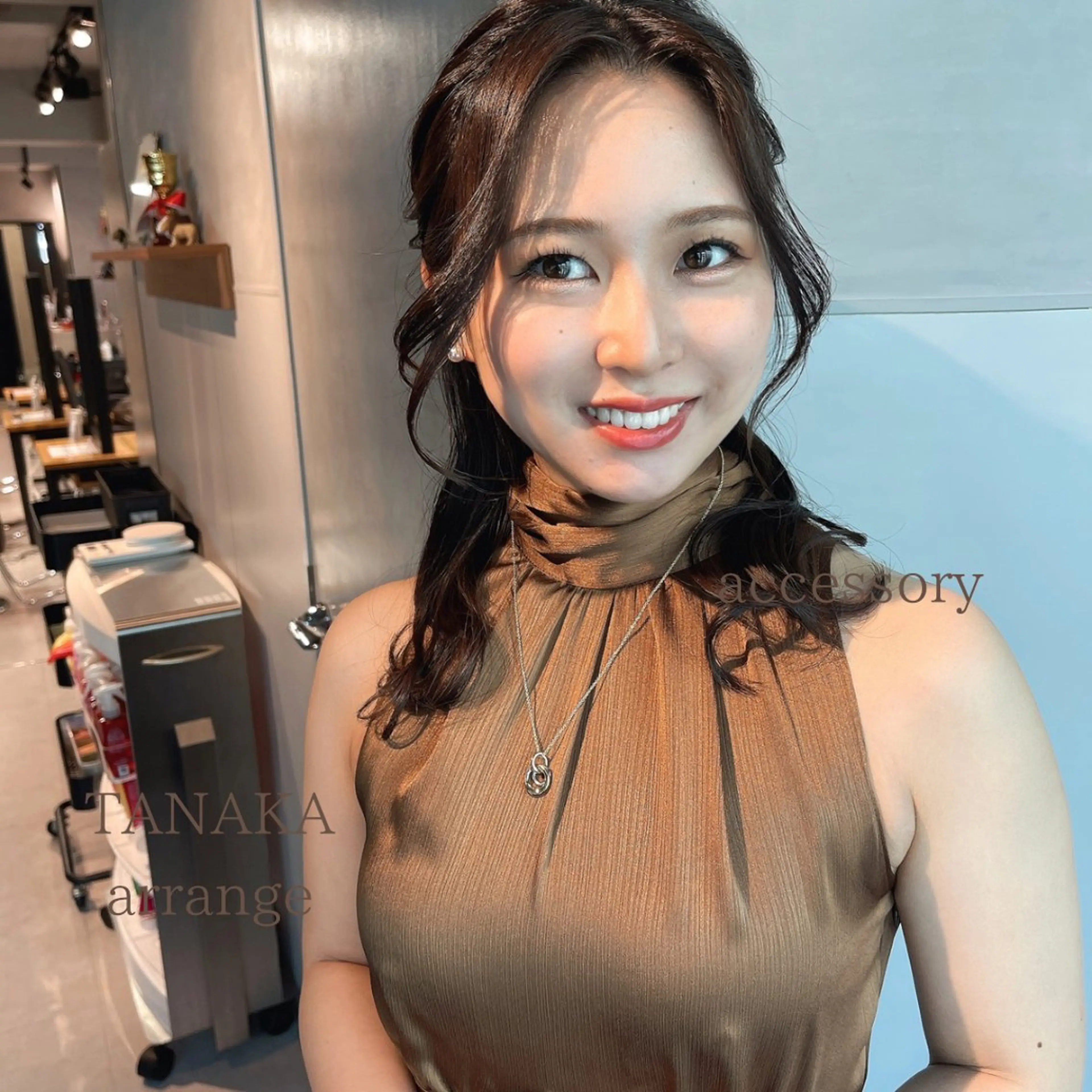 ヘアアレンジ ポニーテール 結婚式・ブライダル 卒業式のヘアスタイル ヘアセット charm《銀座》 縮毛矯正/ヘアセットのヘアスタイル
