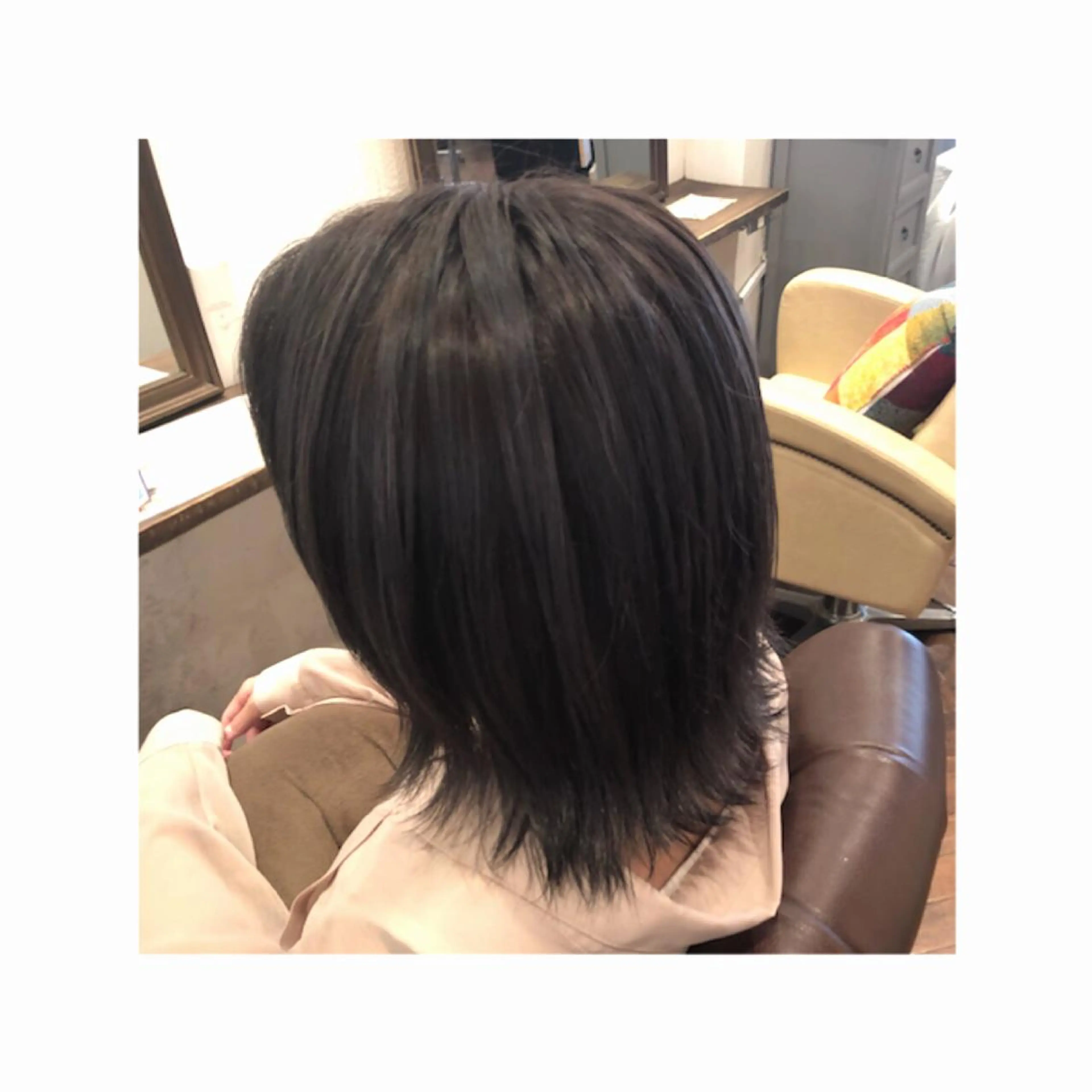 ミディアム カラー ダークグレー トリートメント まちだ ひとみのヘアスタイル