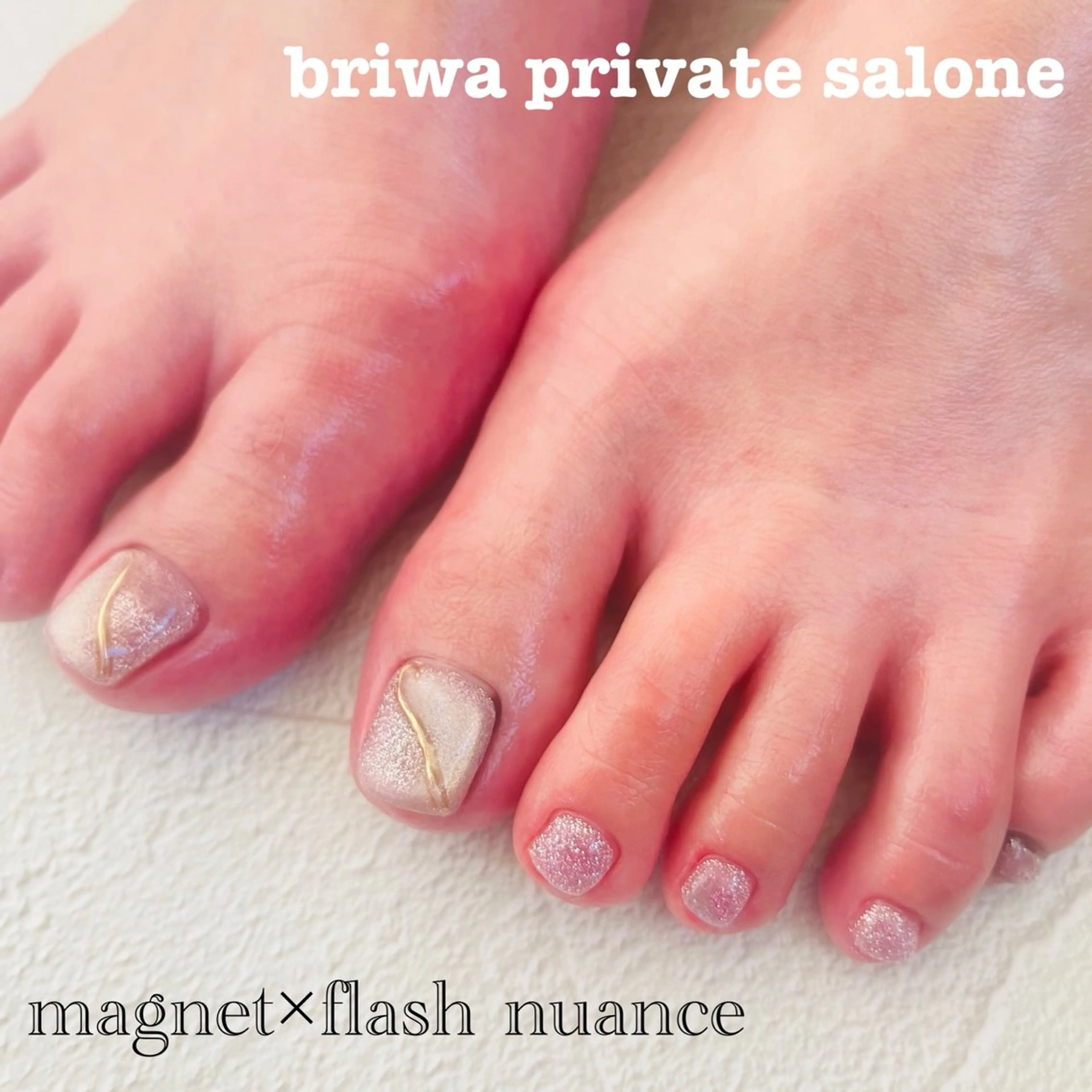 ネイル フラッシュネイル フットネイル Briwa✨nail 💅enoi ❤︎のネイルデザイン