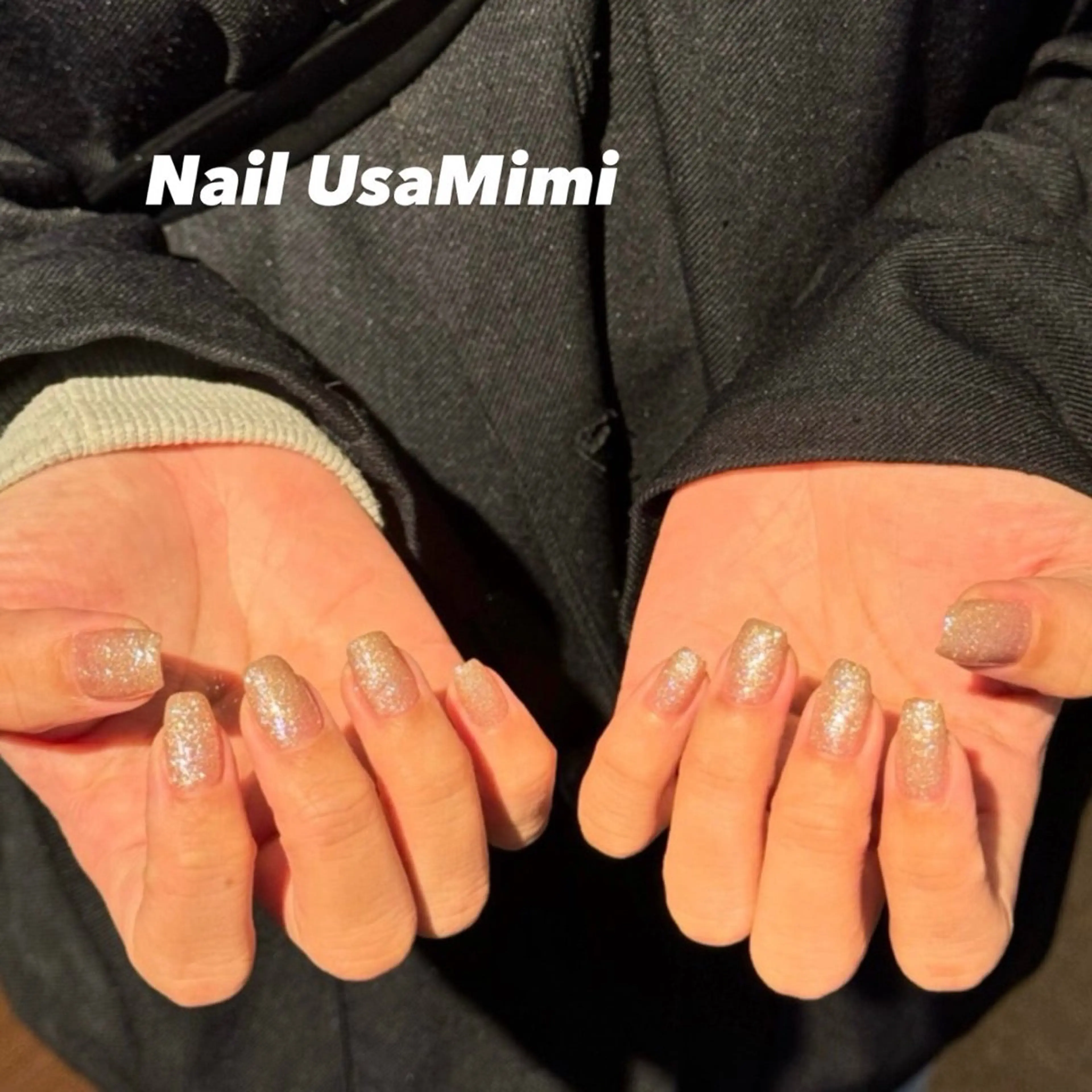 ネイル ラメ(グリッター) ワンカラーネイル 本町ネイルNail UsaMimiのネイルデザイン