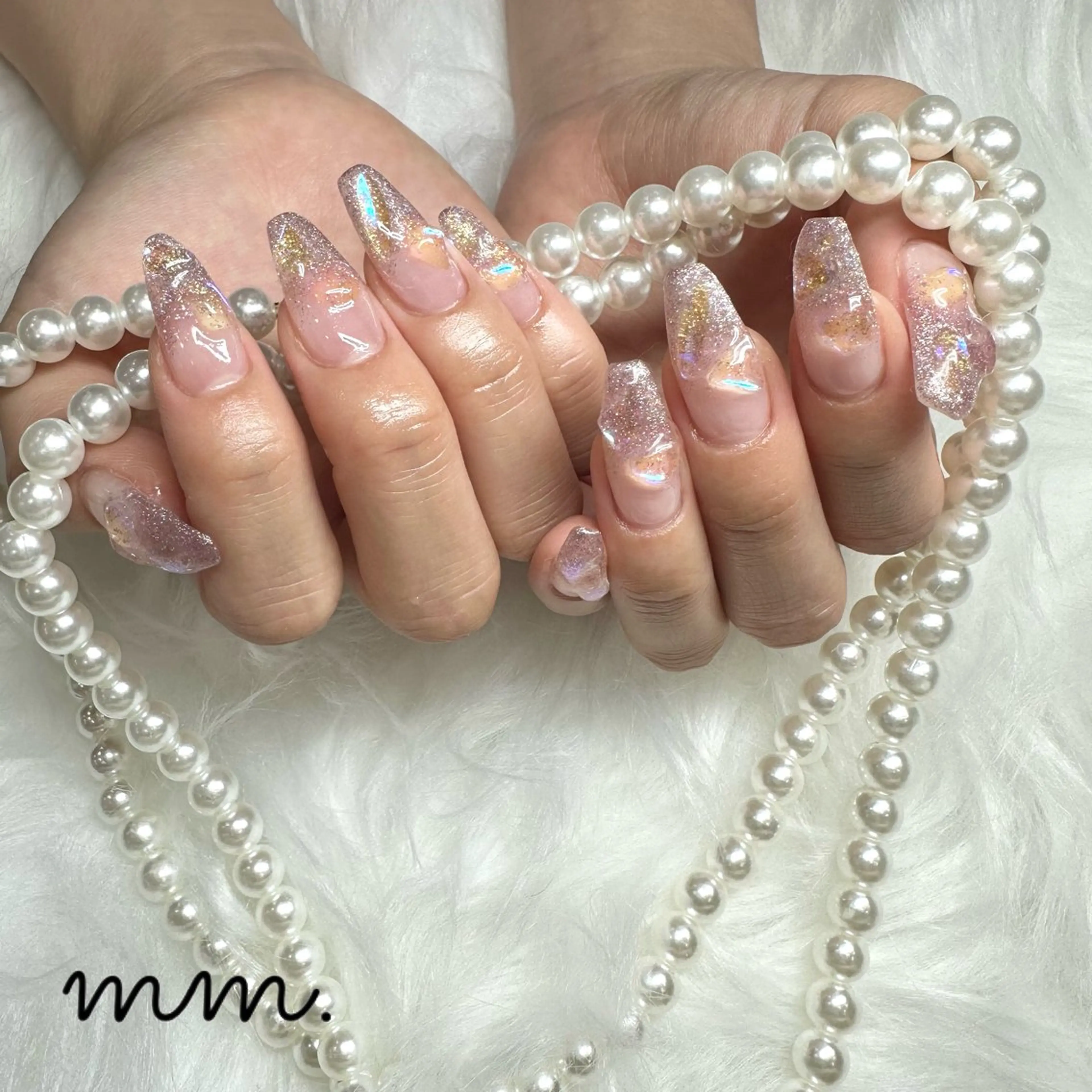 ネイル ハンドネイル 🩷🩵mm.大宮 Riyo🧸🩵🩷のネイルデザイン