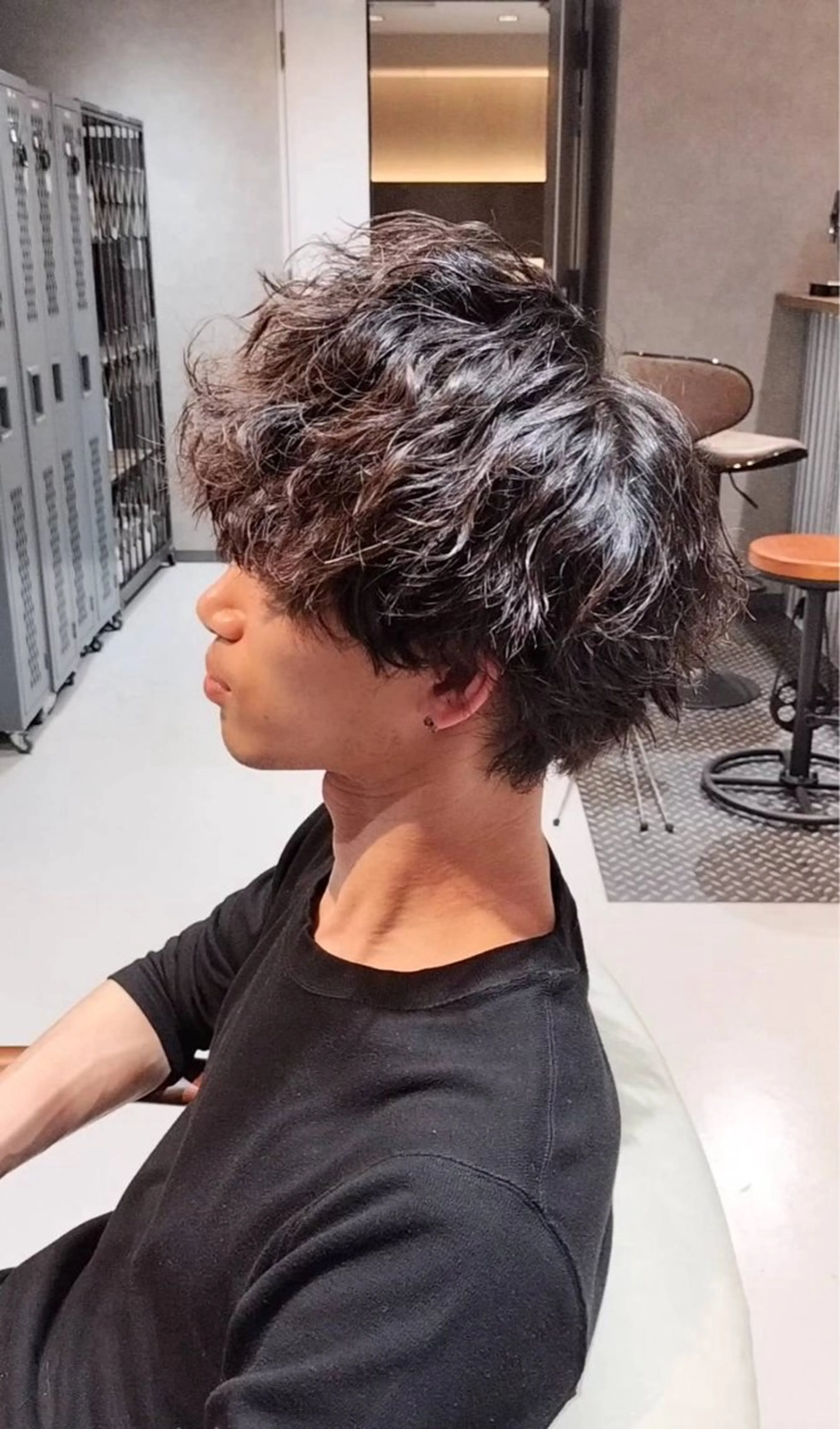 ミディアム ミディアムパーマ 川路 創太メンズ限定のヘアスタイル