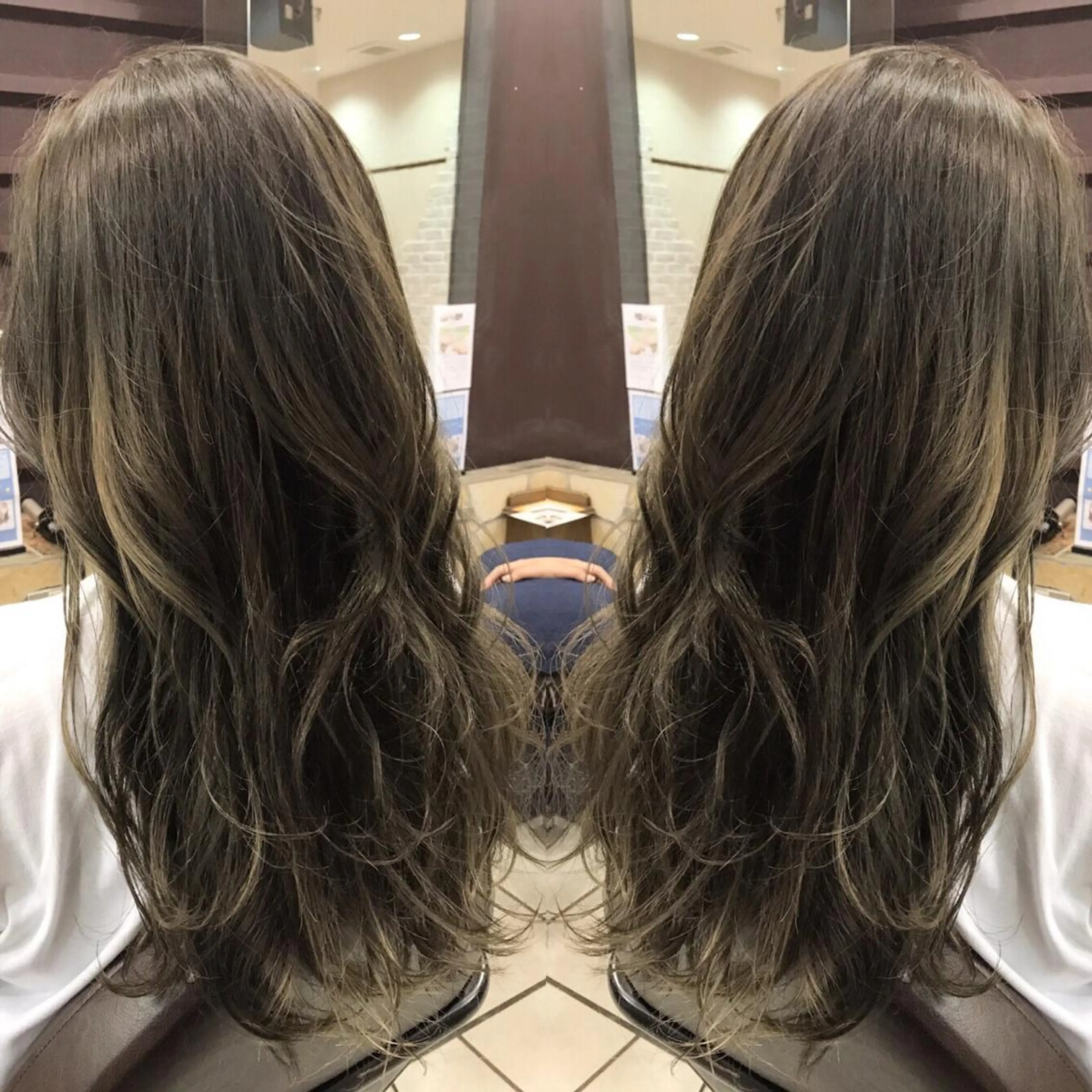 ロング カラー シールエクステ⭐️ オオミタクヤのヘアスタイル