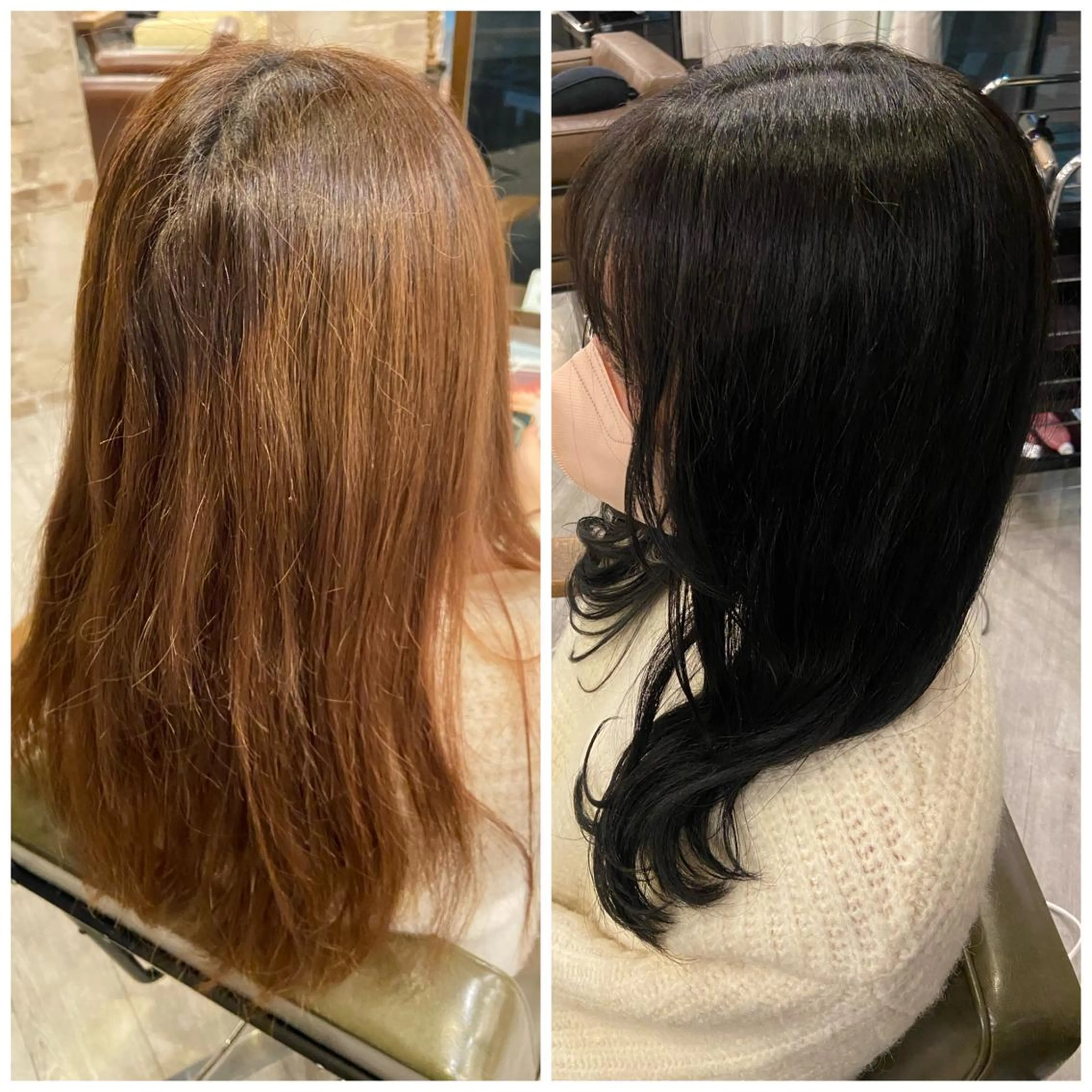 ミディアム カラー 艶髪矯正|ダイオウ シュナのヘアスタイル