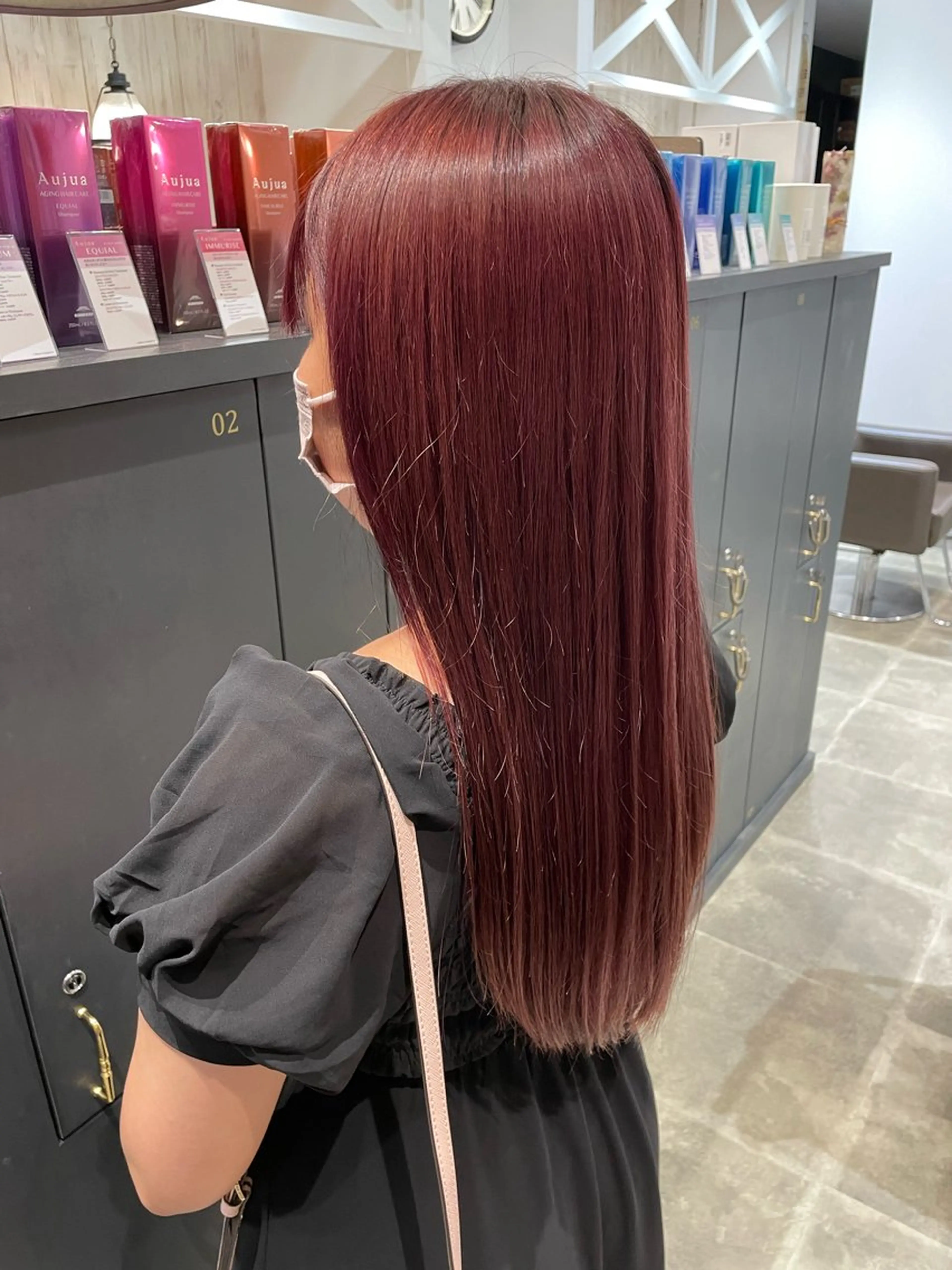 ロング カラー ヘアカラー トリートメント 細沼 葵のヘアスタイル