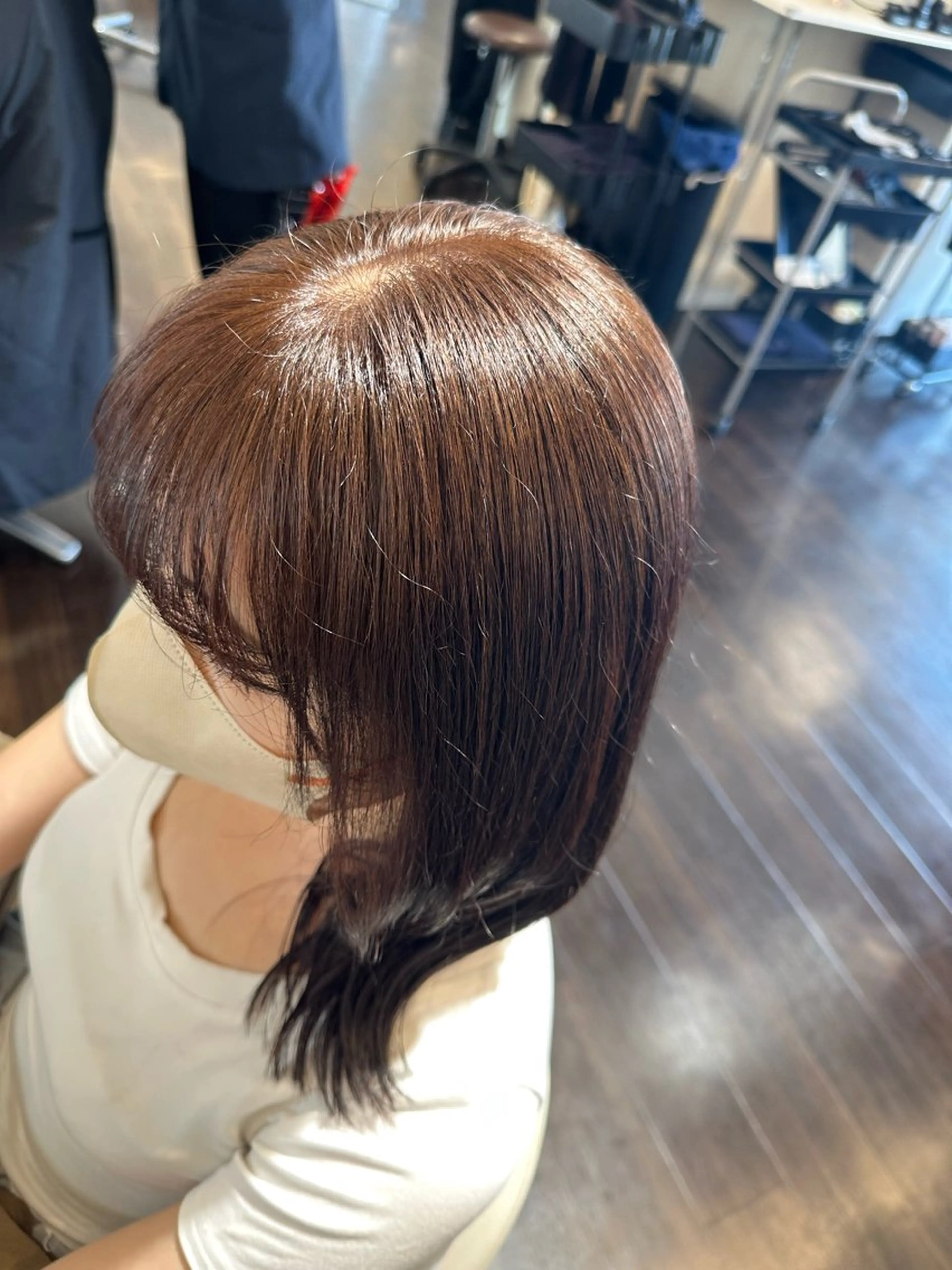 セミロング カラー ブラウンカラー カット ヘアカラー DOUX高根沢店所属・加藤 玲菜のヘアスタイル