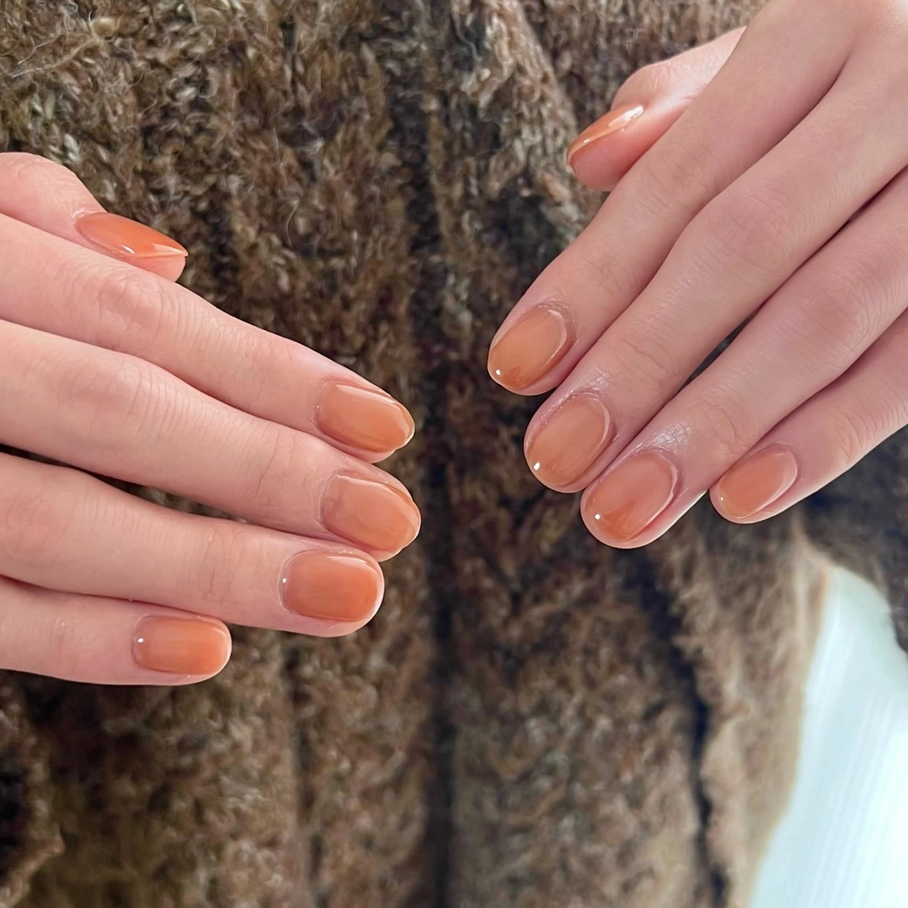 ネイル オレンジ Momoka ネイリスト福岡/薬院のネイルデザイン