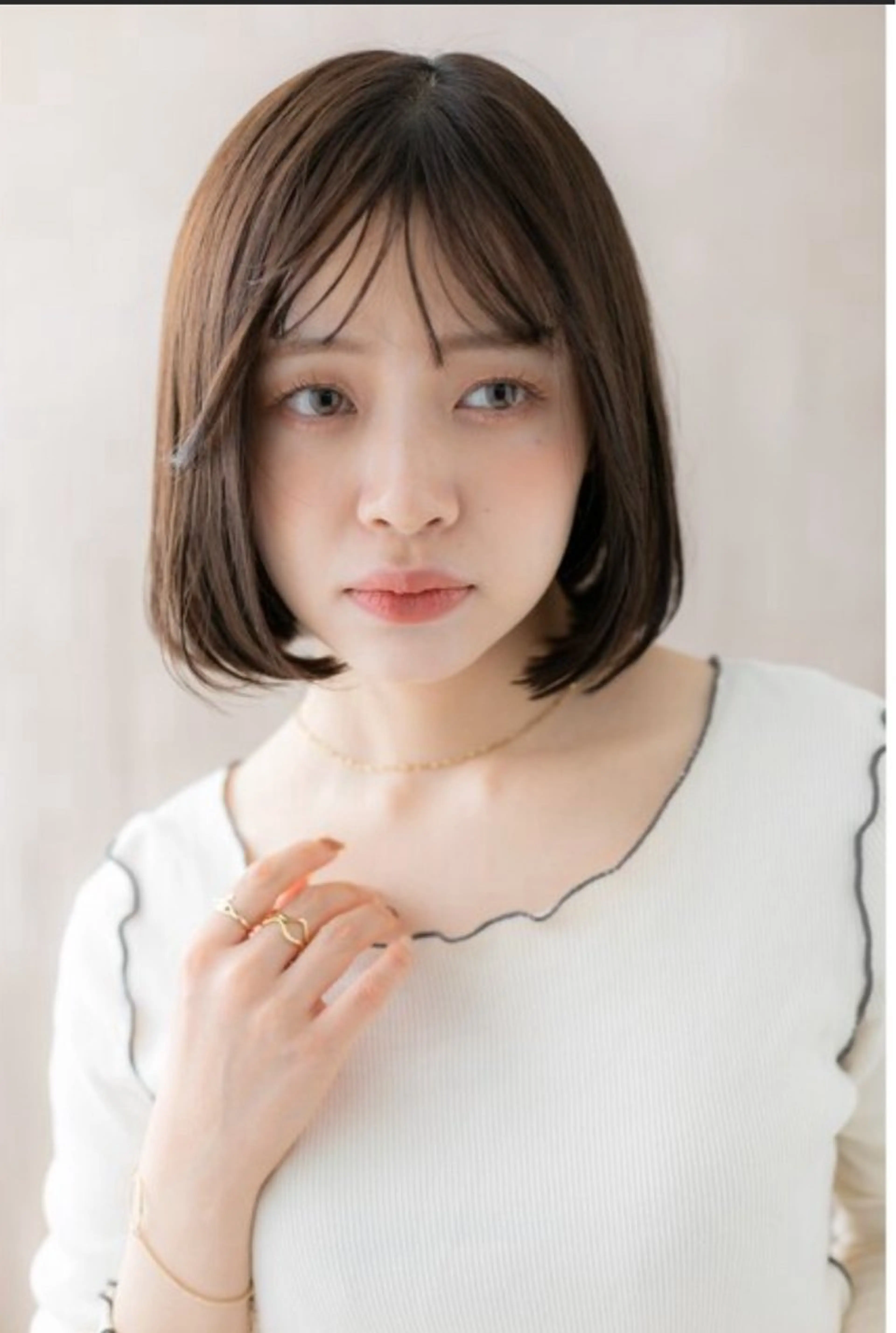 ショート カット ヘアカラー くびれ&切りっぱボブ 得意👍佐藤歩のヘアスタイル