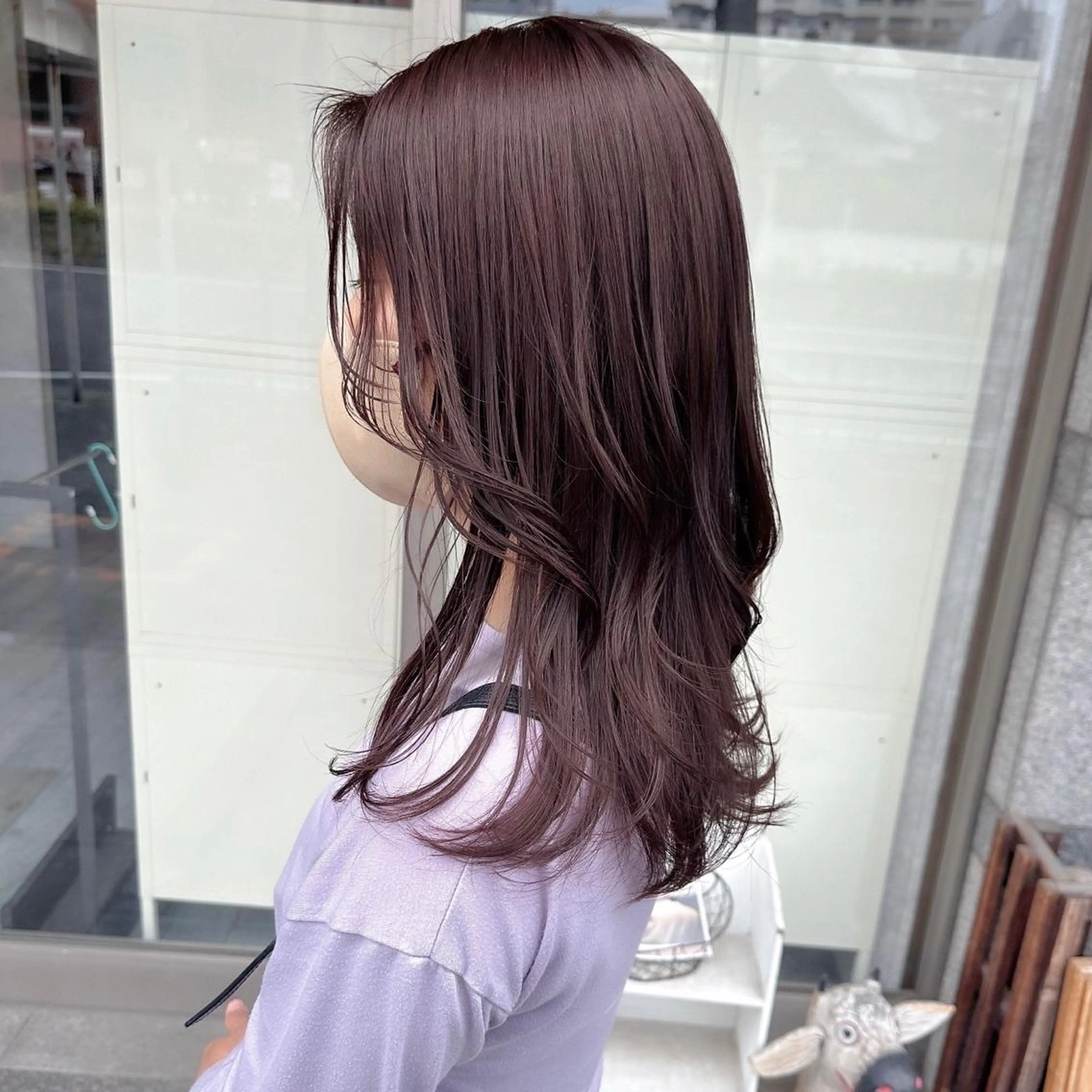 セミロング カラー 韓国風ヘア レイヤーカット カット ヘアカラー トリートメント 高橋 みく/ minim 暖色のヘアスタイル