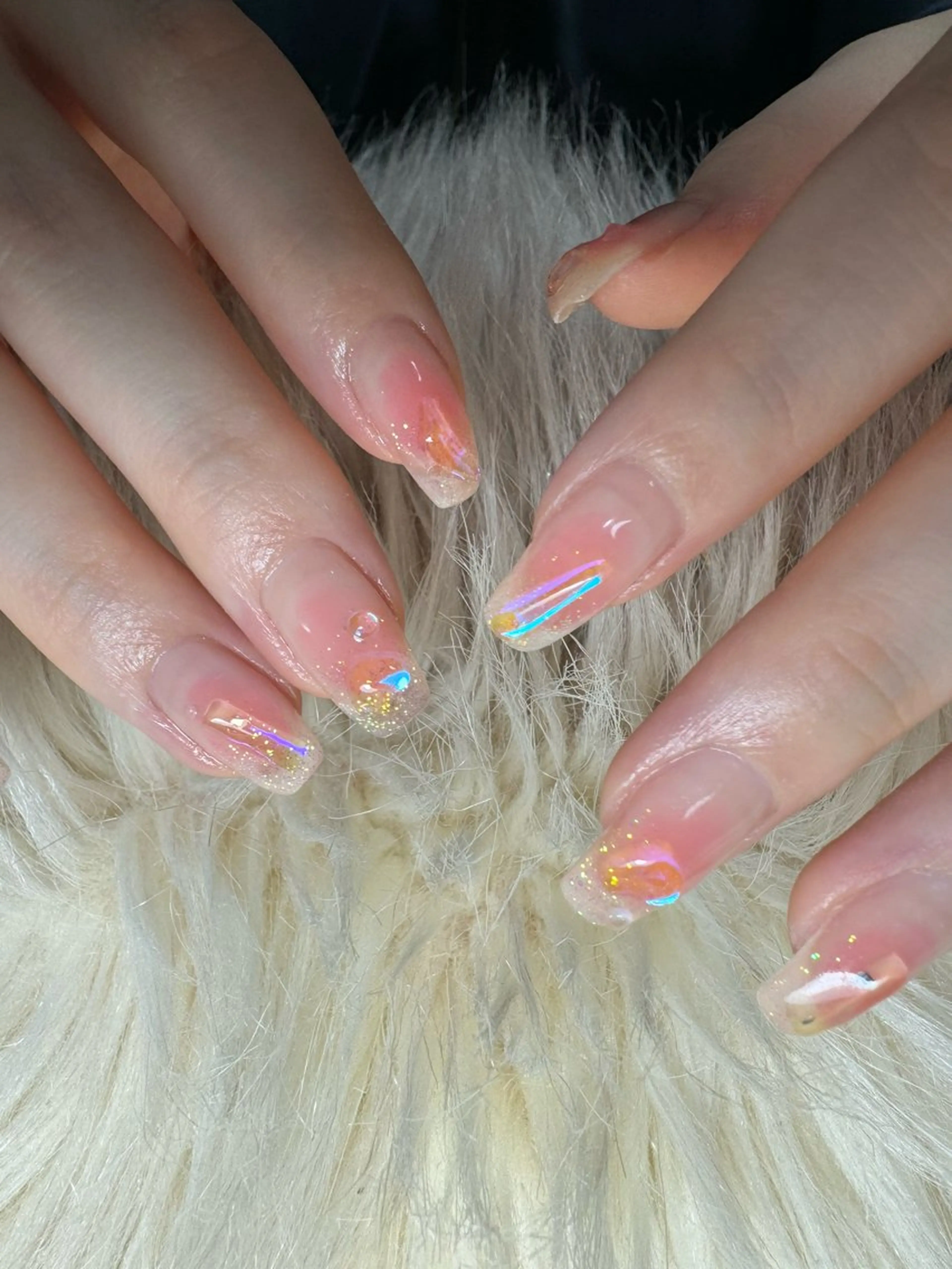 ネイル チークネイル ジェルネイル 氷ネイル・うるうるネイル 韓国ネイル 持ち込み ハンドネイル flowers nailのネイルデザイン