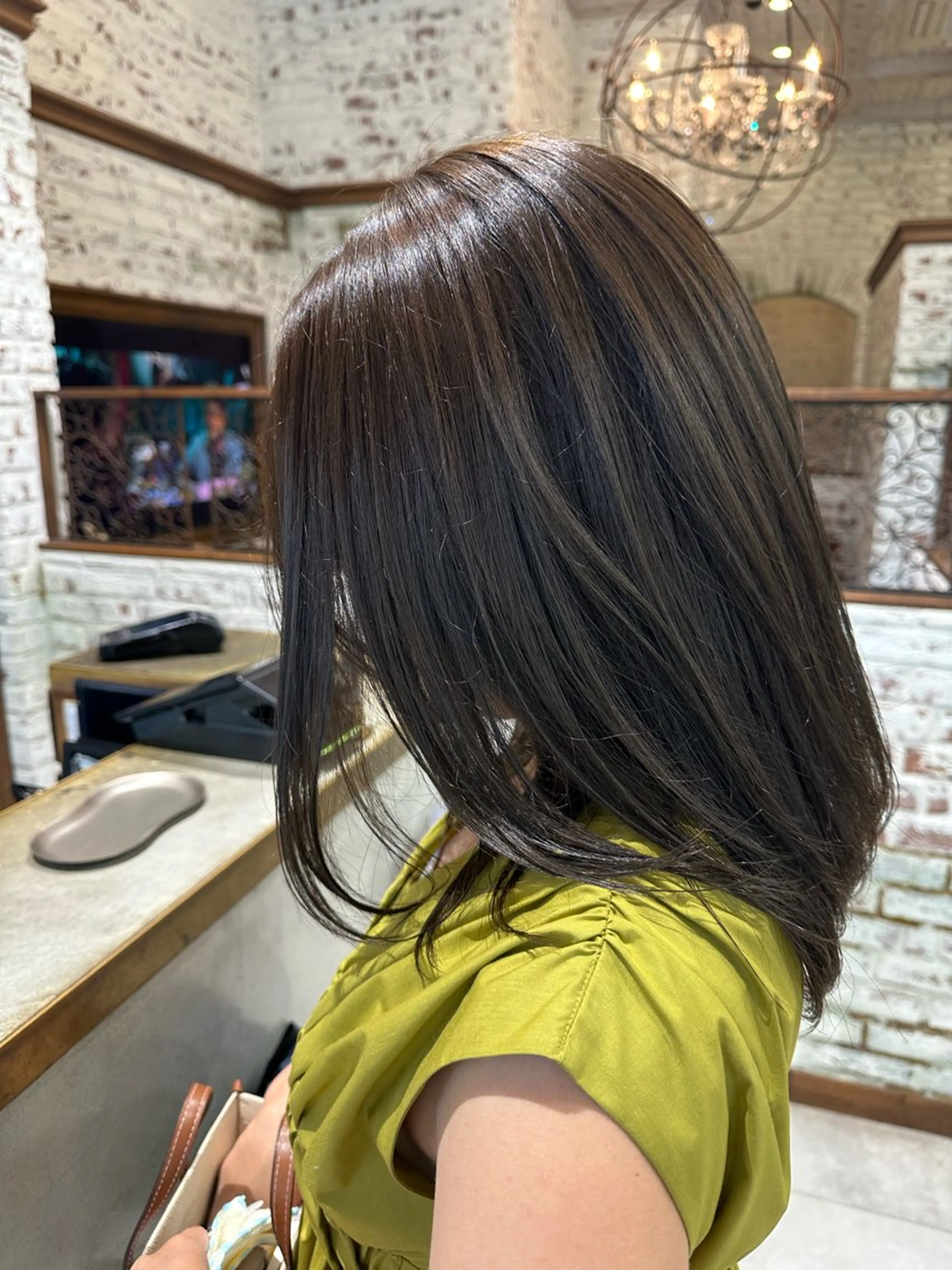 セミロング カラー ヘアカラー Mauve 世田谷 きたじまのヘアスタイル