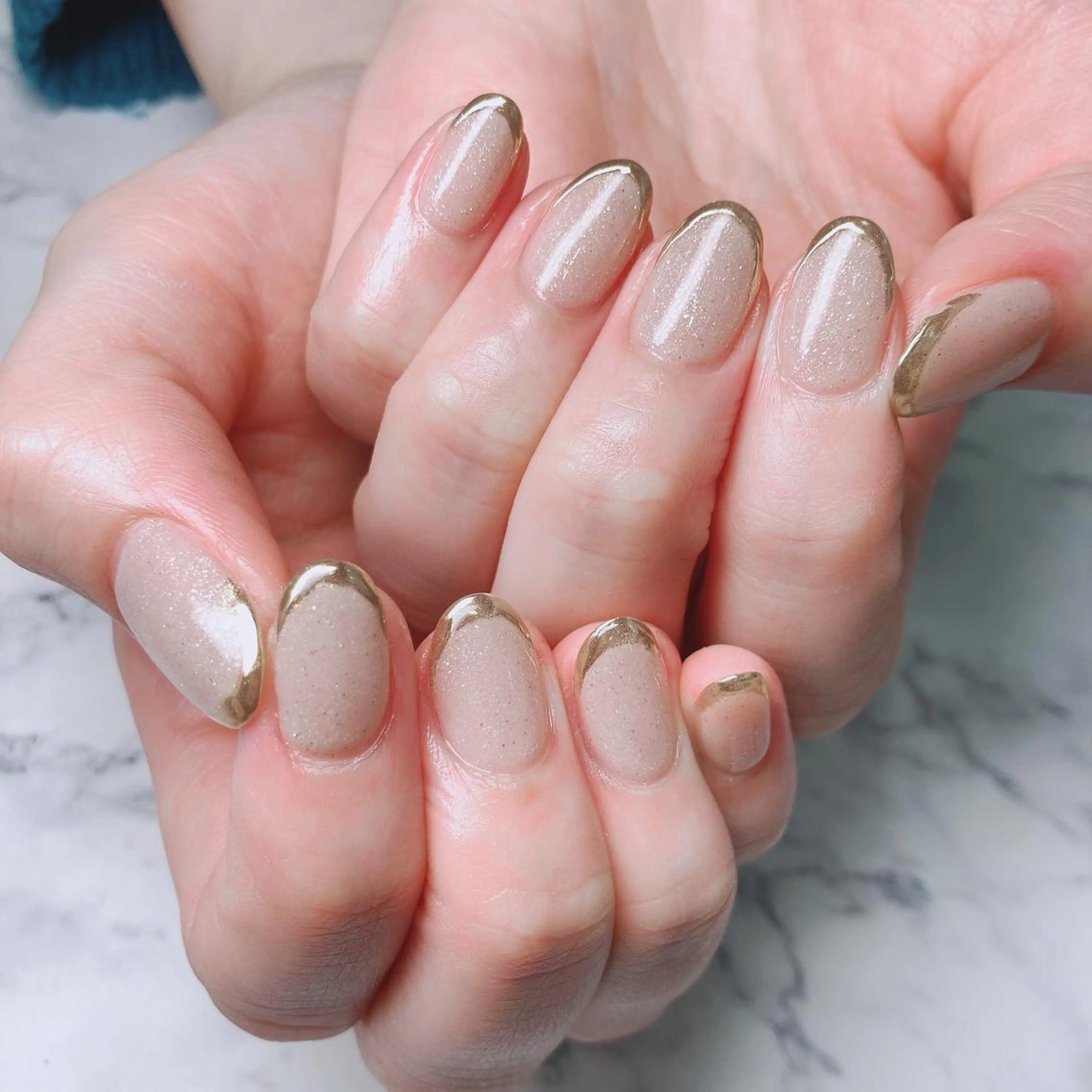 ネイル フレンチネイル ミラーネイル Nail salon  Stella所属・Nail salon Stellaのネイルデザイン