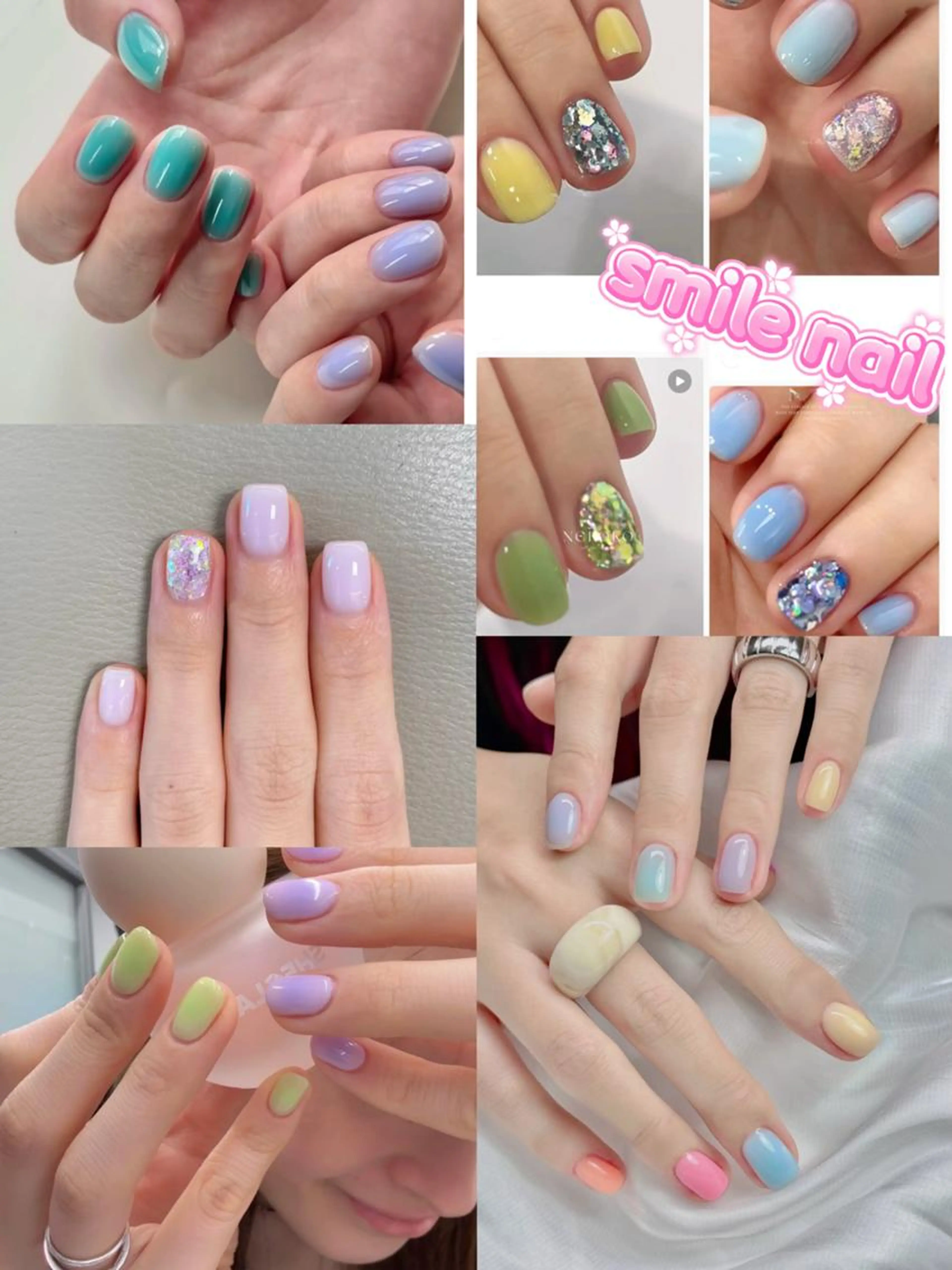 【最新韓国流行マカロンネイル】5980円　2色の写真