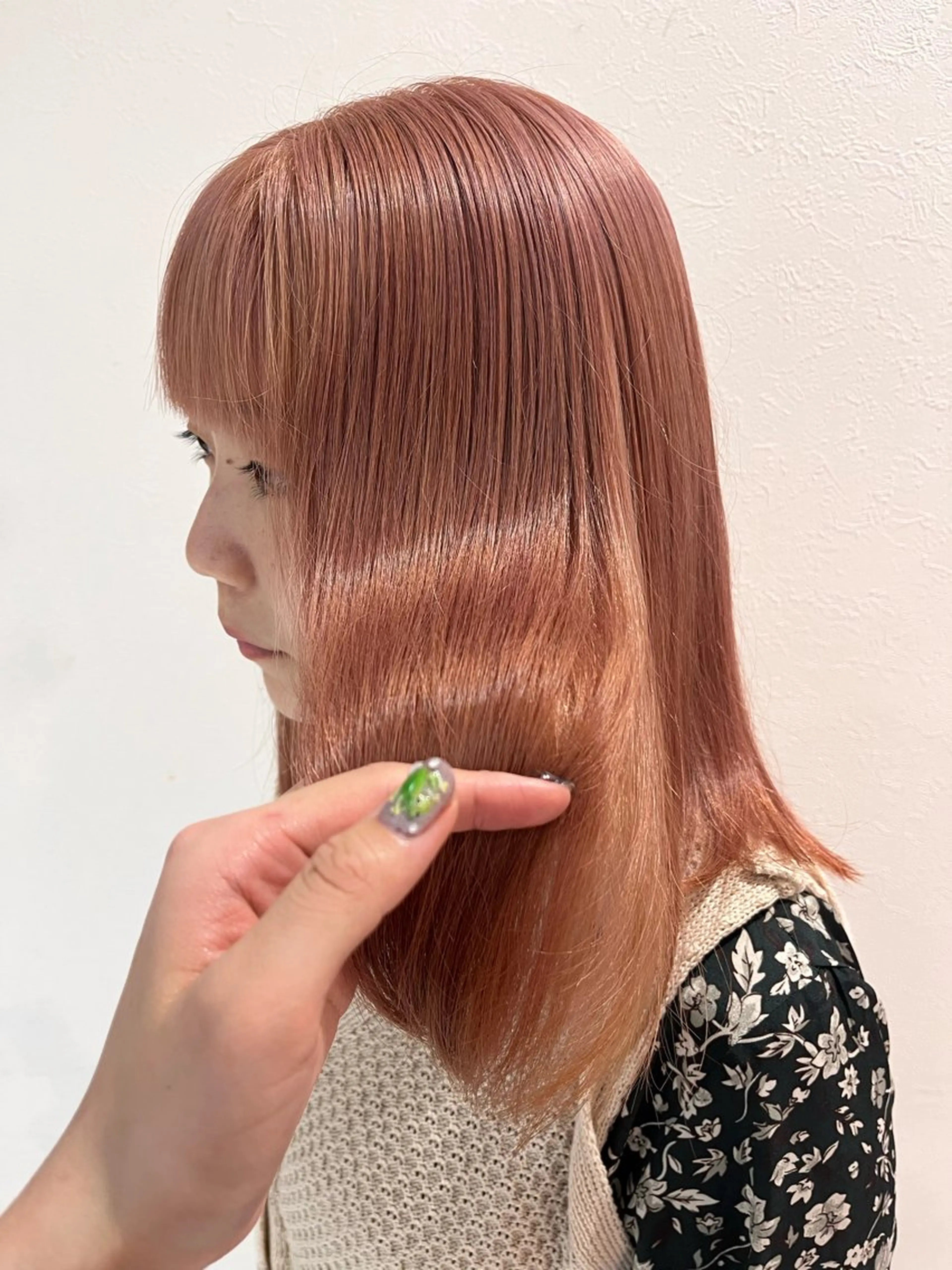 カラー ピンクカラー 全国認定講師 高久のヘアスタイル