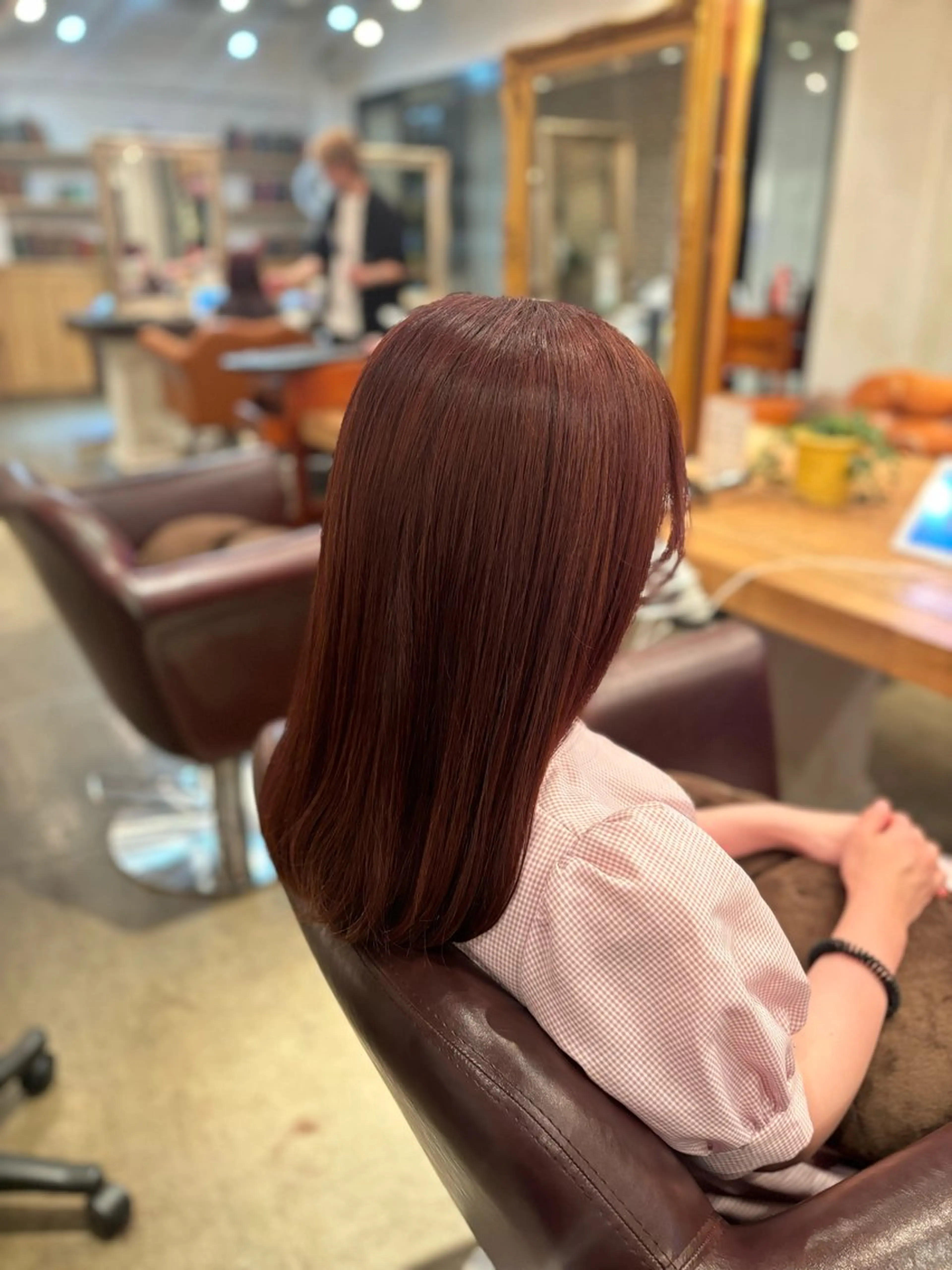 セミロング カラー ラベンダーカラー ピンクカラー ピンクラベンダー 髪質改善カラー ベージュ🤎YUMEのヘアスタイル