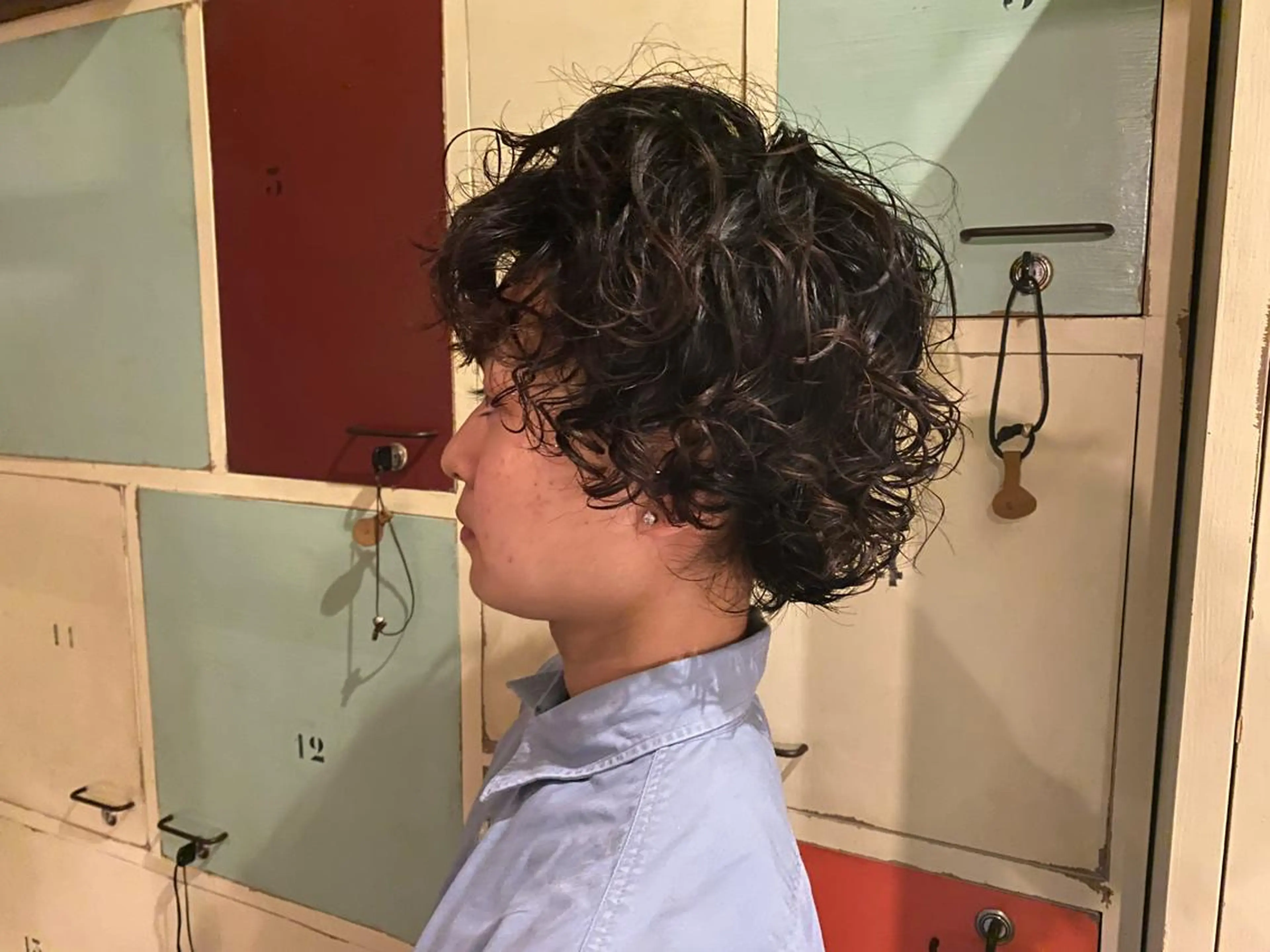 ショート パーマ メンズ メンズパーマ ニュアンスパーマ ビーハイブデラックス所属・メンズパーマ ニュアンスパーマ田上のヘアスタイル