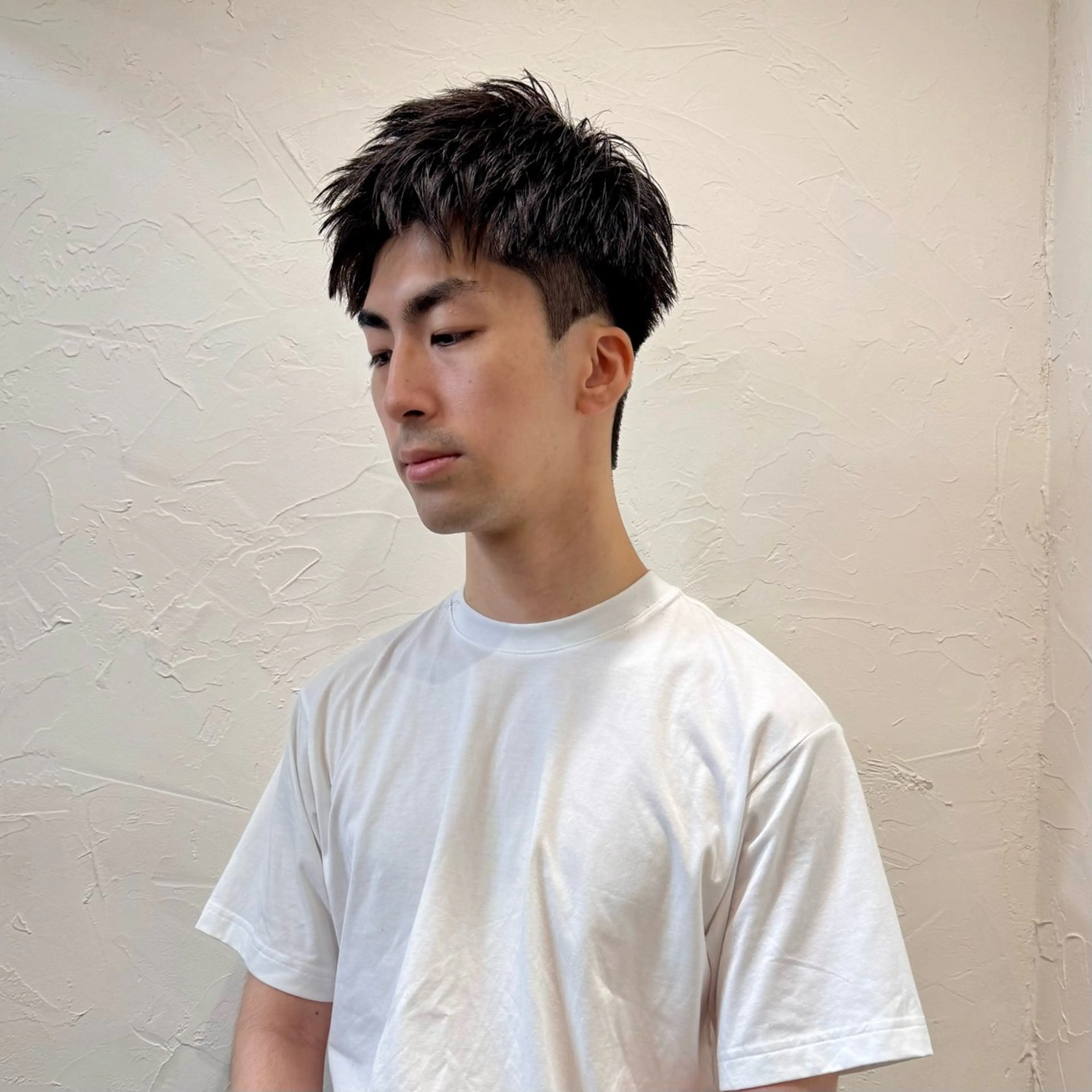ショート メンズ アップバング メンズ就活ヘア メンズパーマ メンズショート スパイキーショート カット ヘアセット 【池袋/スパイキー ショート】ⓝⓘⓜⓤのヘアスタイル