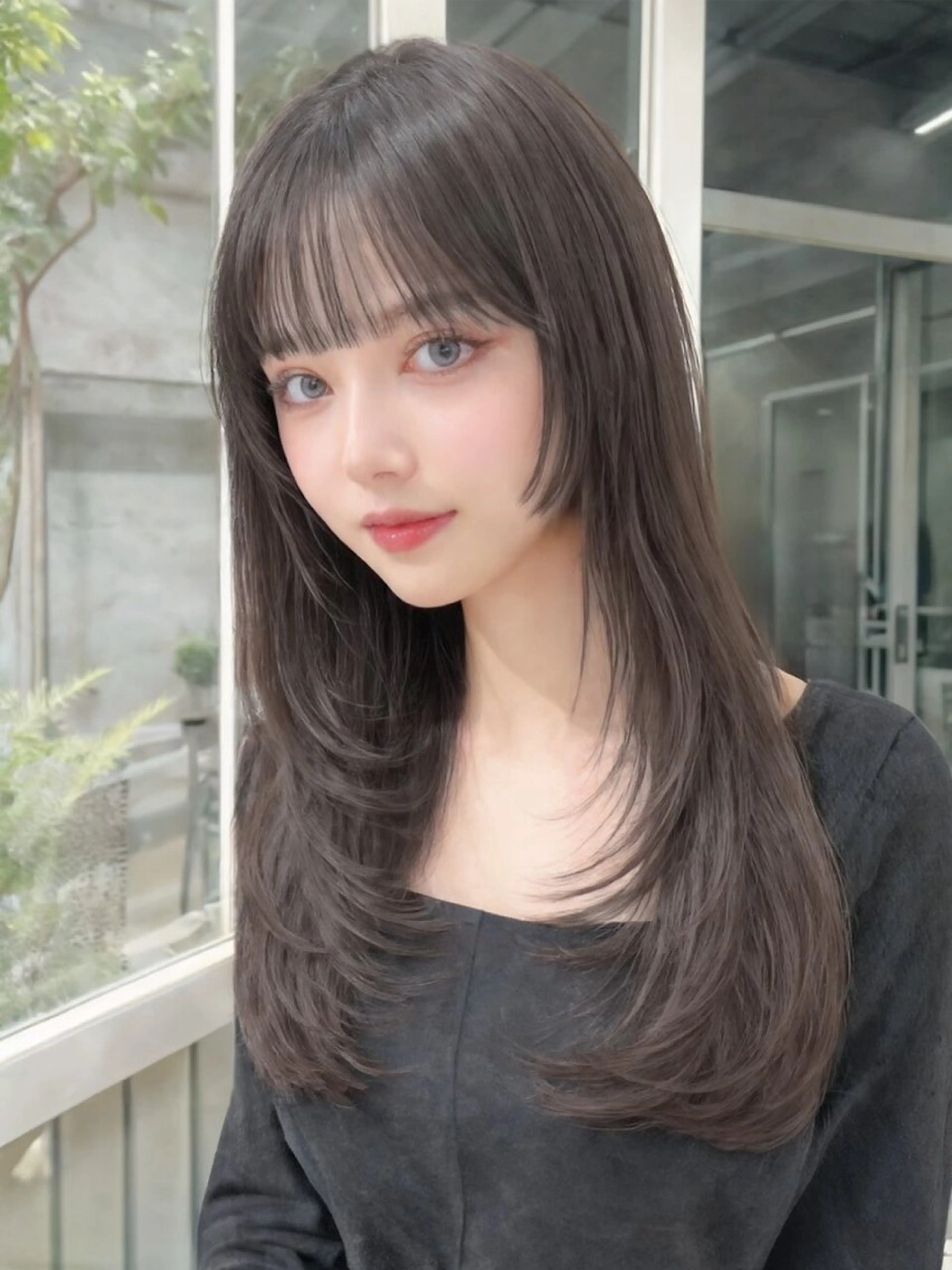 ロング カラー カット ヘアカラー トリートメント CHERIM ❤️‍🔥新家光葉のヘアスタイル