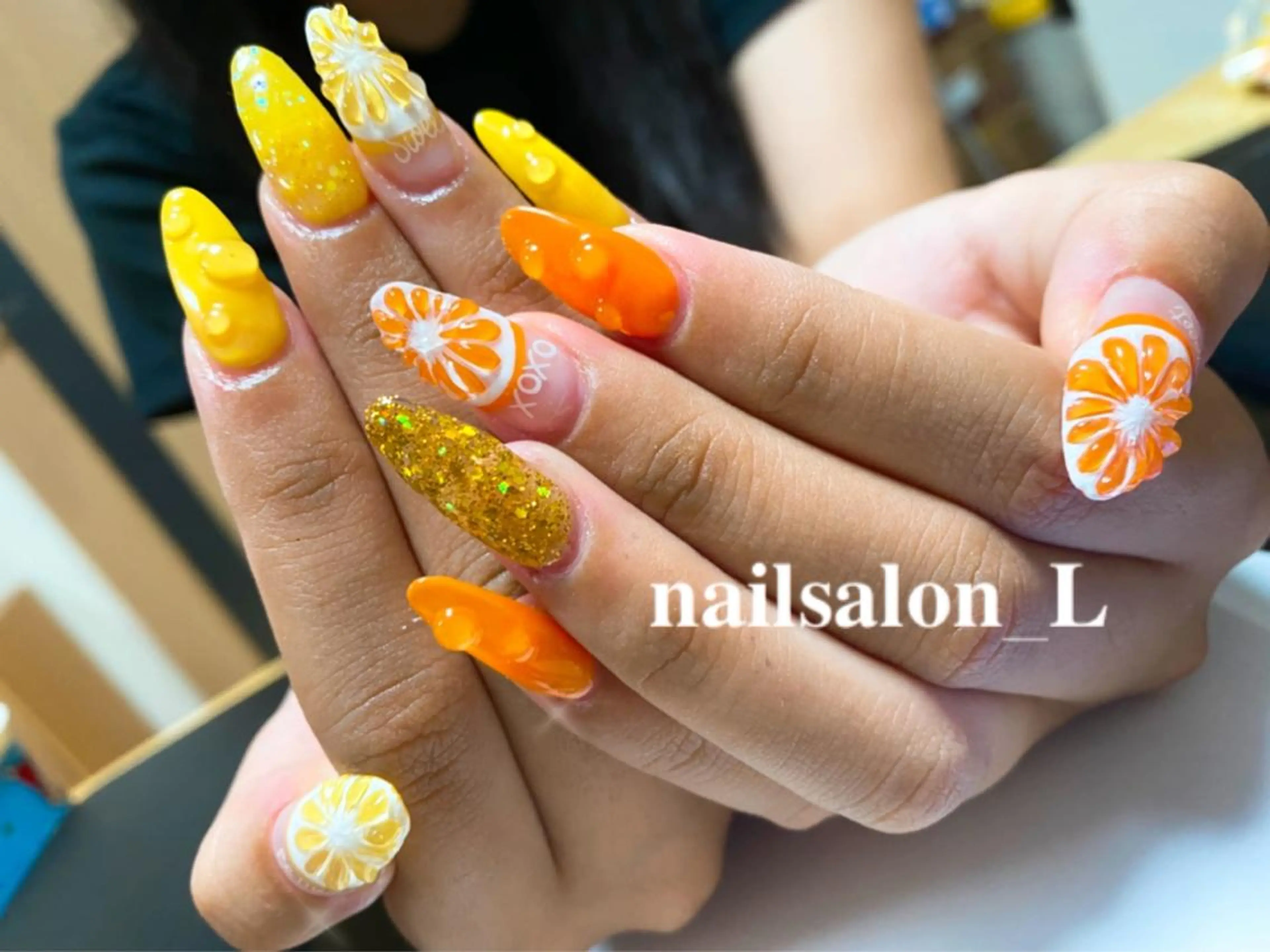 ネイル ジェルネイル 持ち込み スカルプネイル NAILSALON Ｌのネイルデザイン