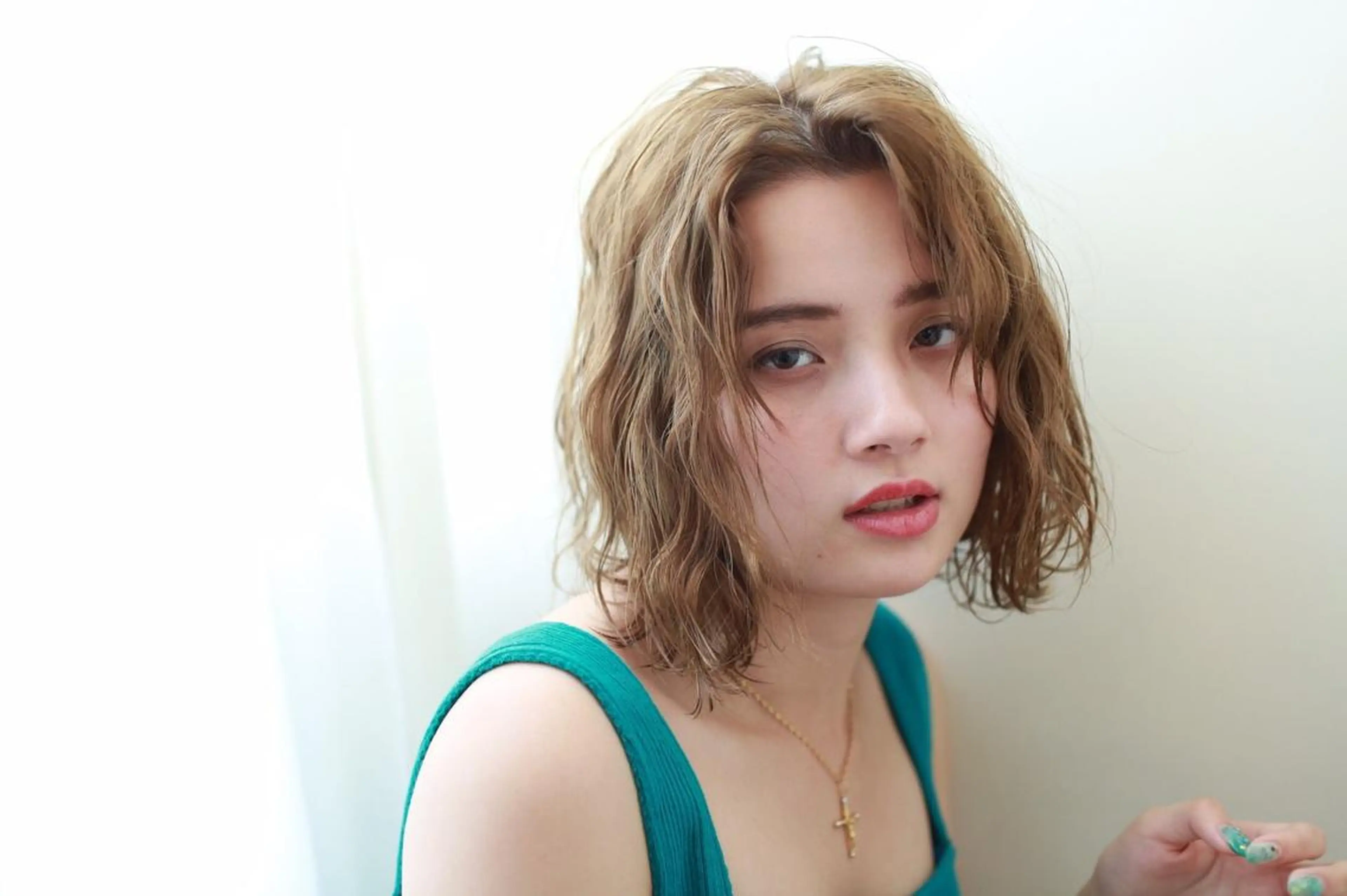 ミディアム カラー パーマ 山下 直人のヘアスタイル