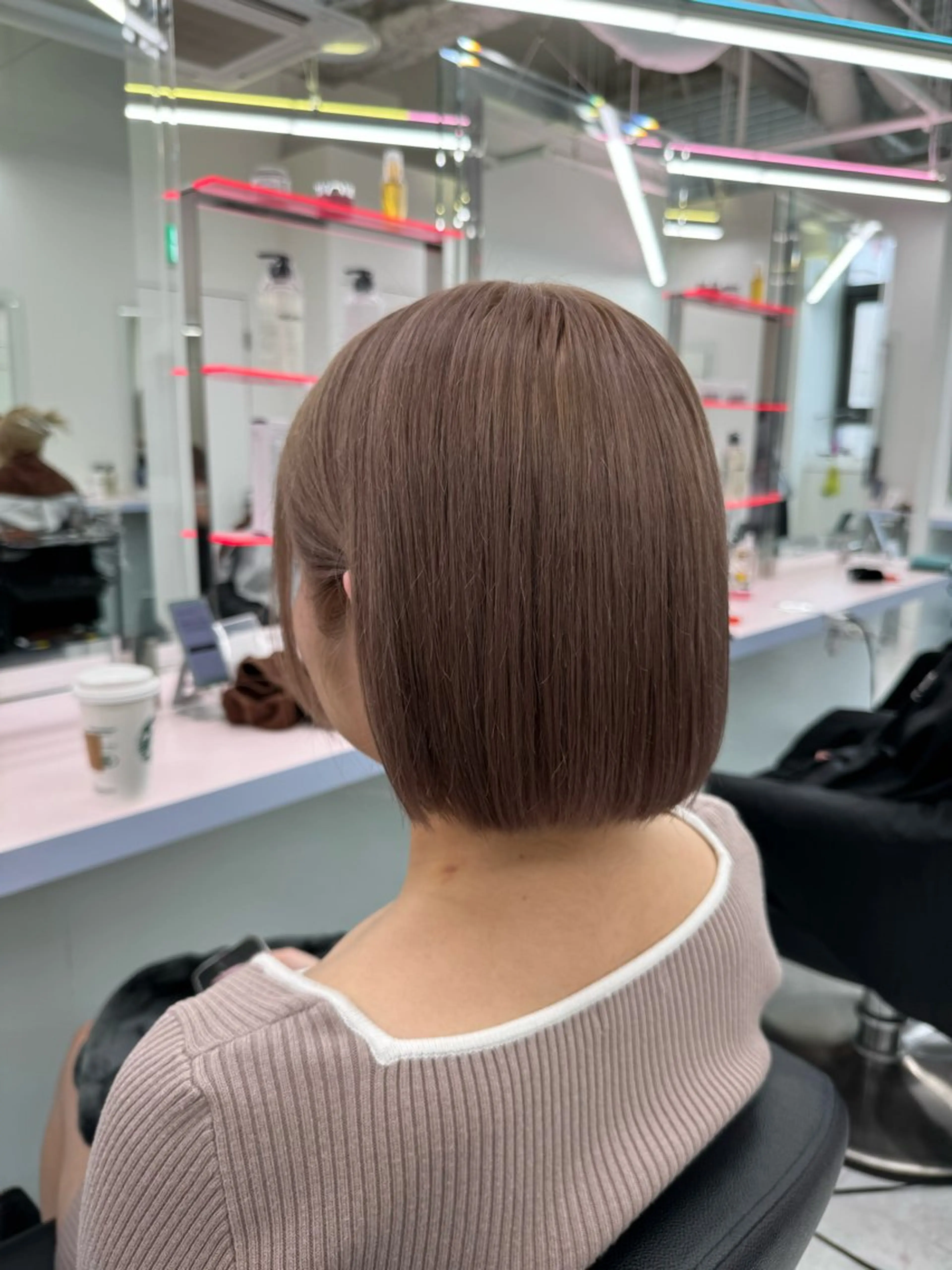 セミロング カラー グレージュ トリートメント ヘアセット ♡ブリーチカラー♡ Mirioのヘアスタイル