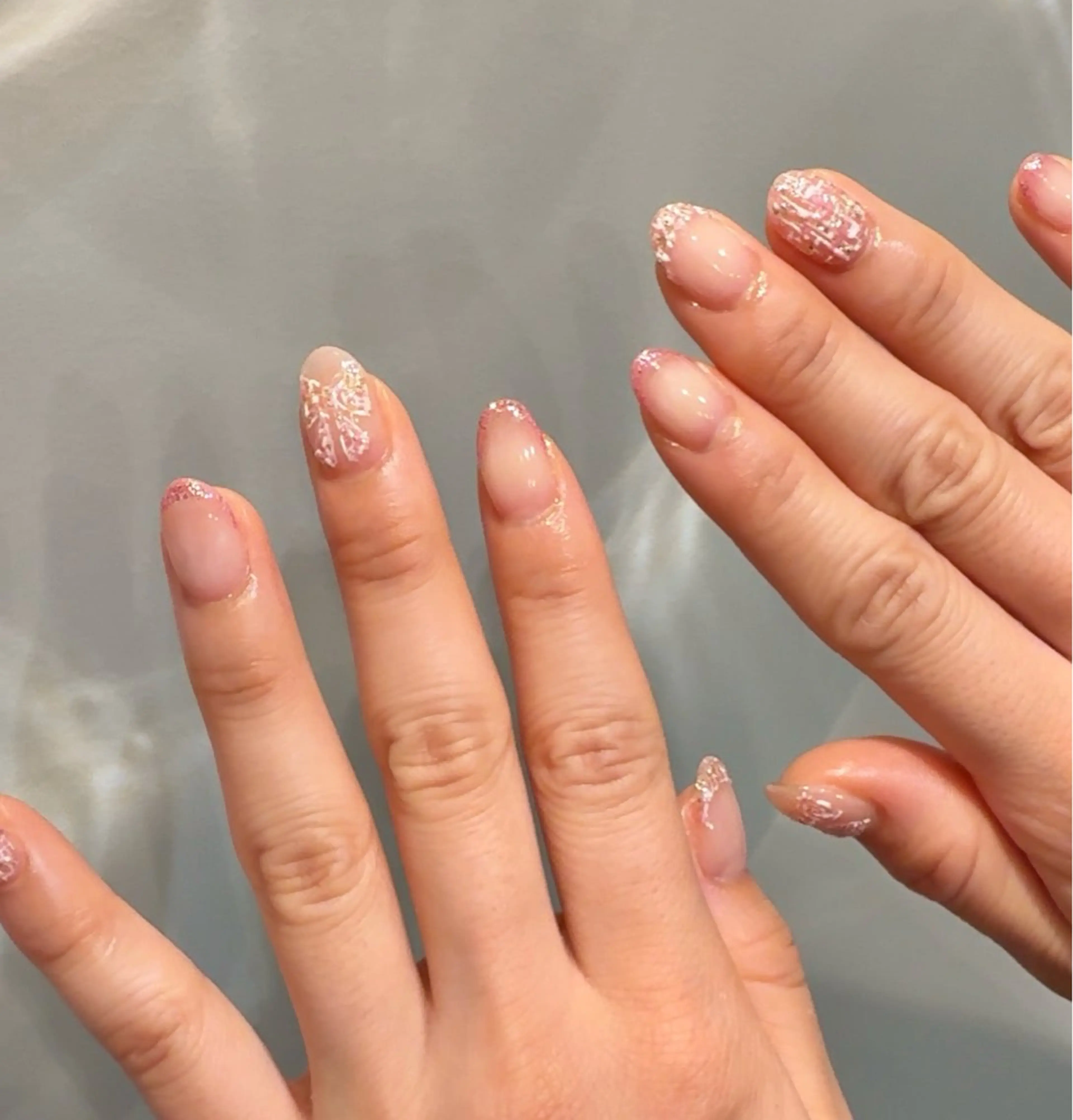 ネイル ピンク ツイードネイル ハンドネイル nail  LATTE所属・nail Latteのネイルデザイン