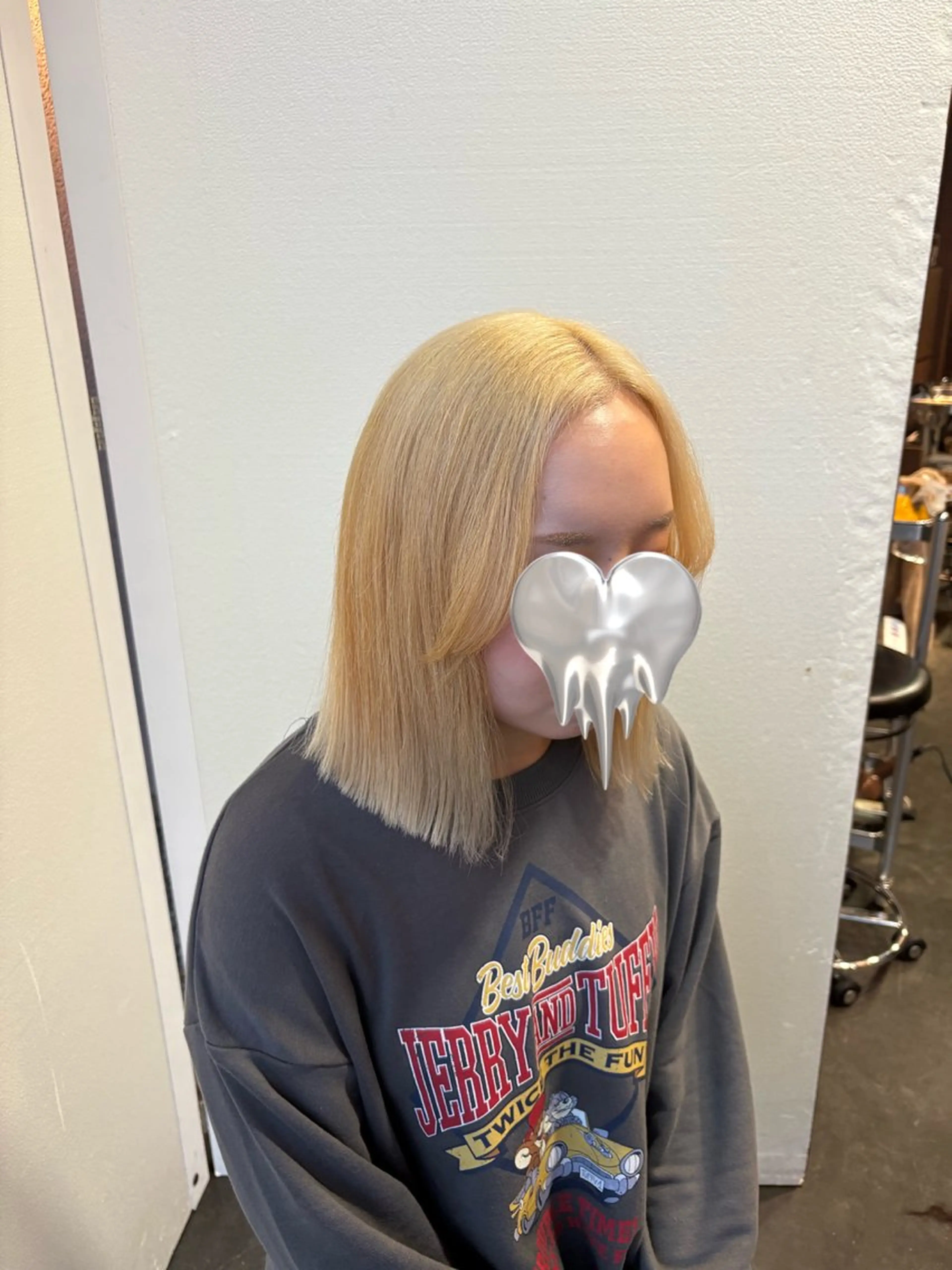 ミディアム カラー ブリーチ ブロンド ヘアカラー SARAJU仁川 _aya🌼のヘアスタイル