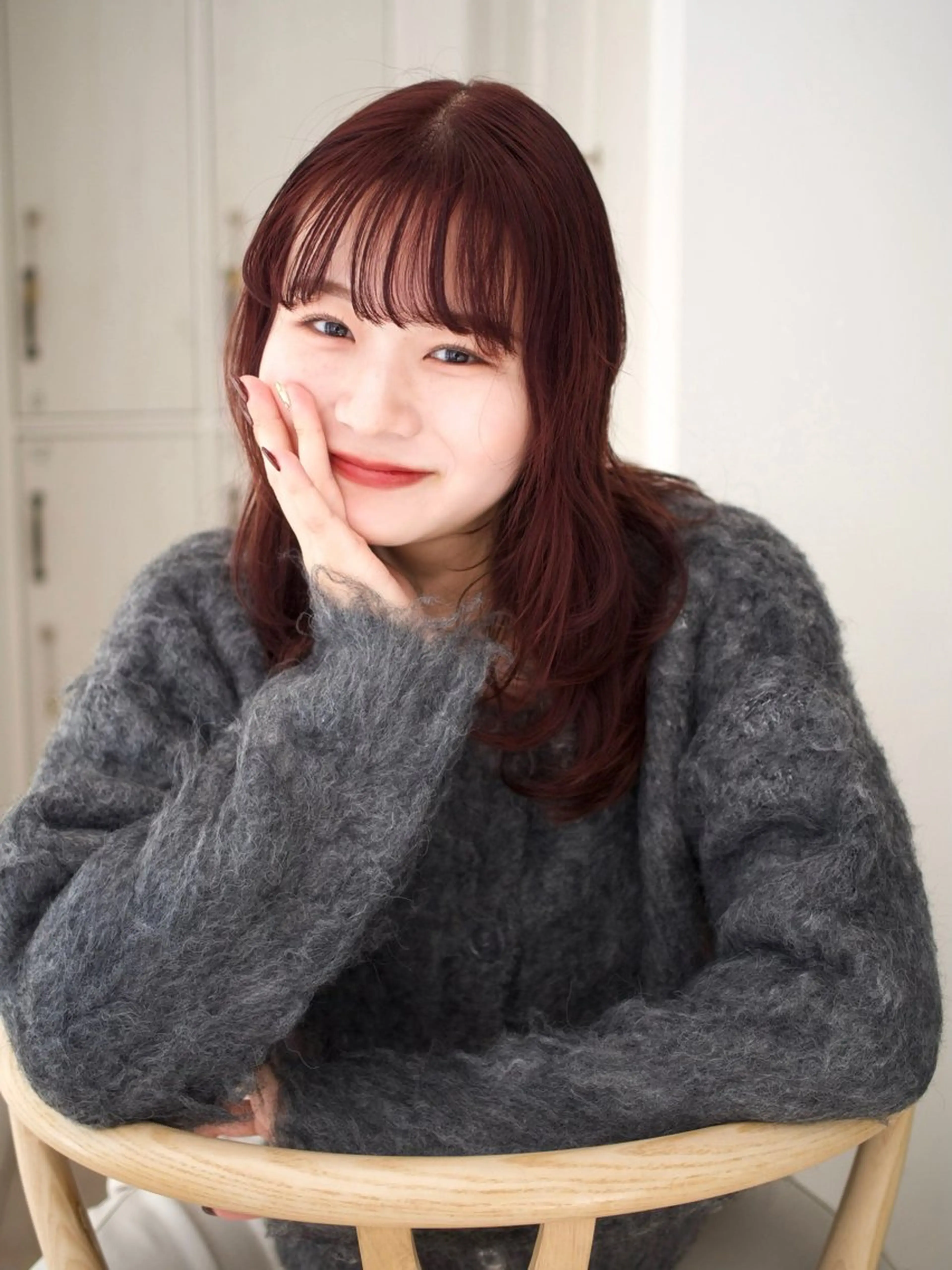 セミロング カラー ブラウンカラー ピンクカラー ピンクブラウン 💖🌷越後 遥🌷💖のヘアスタイル