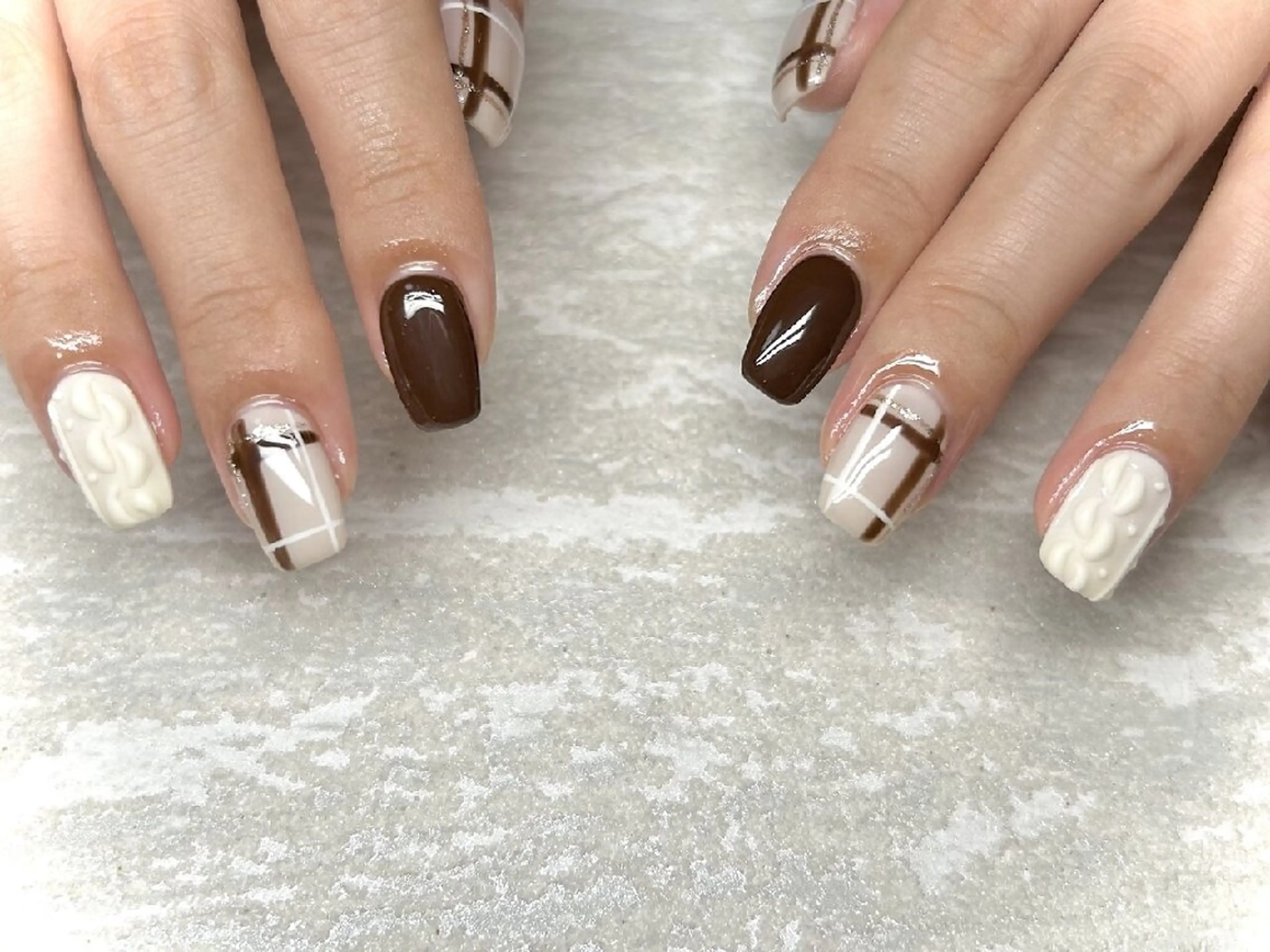 ネイル ツイードネイル ハンドネイル JULIE NAILのネイルデザイン