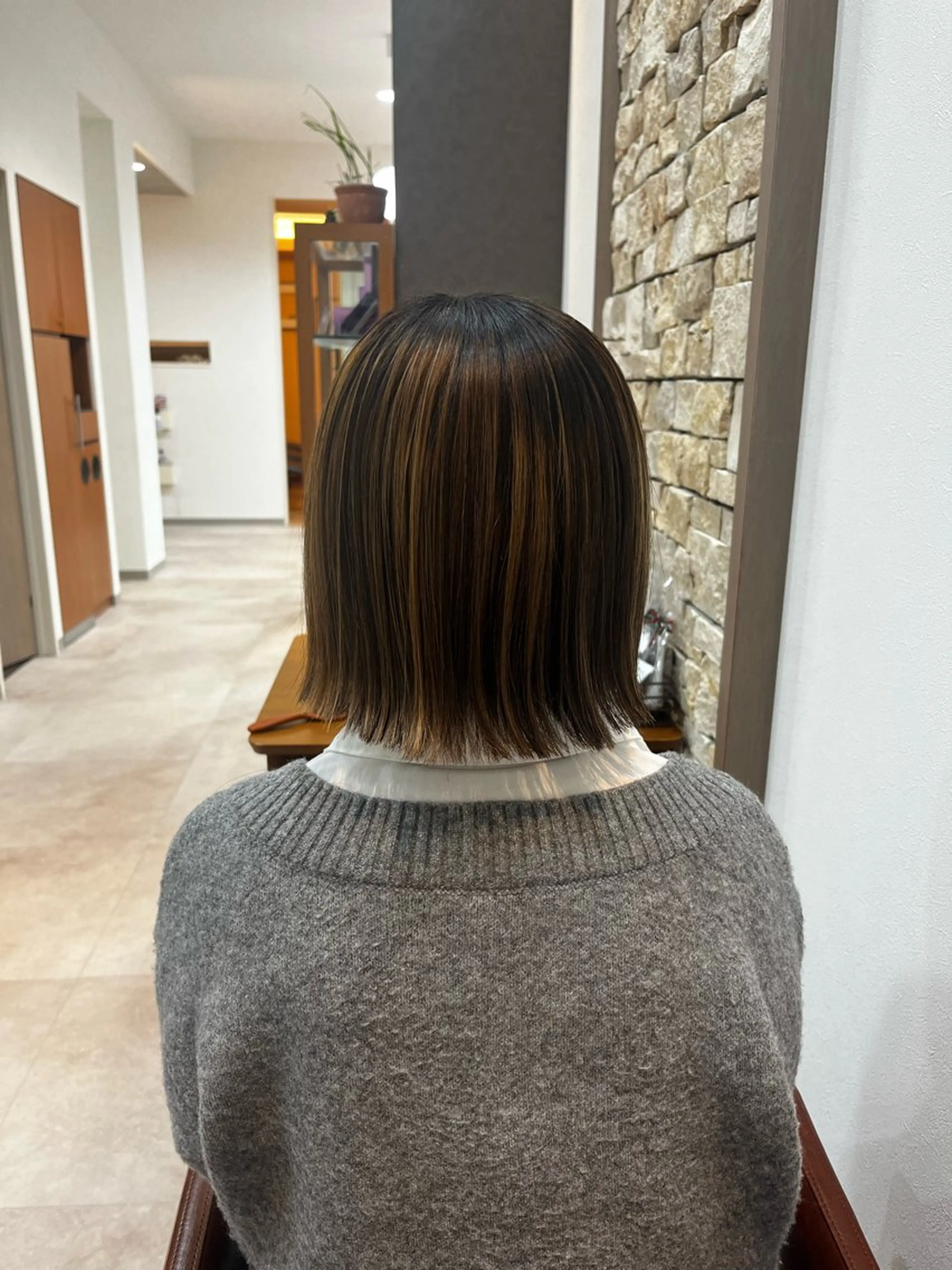 ミディアム ボブ 外ハネヘア その他 アメイジングヘアー 千歳店 嶋田のヘアスタイル