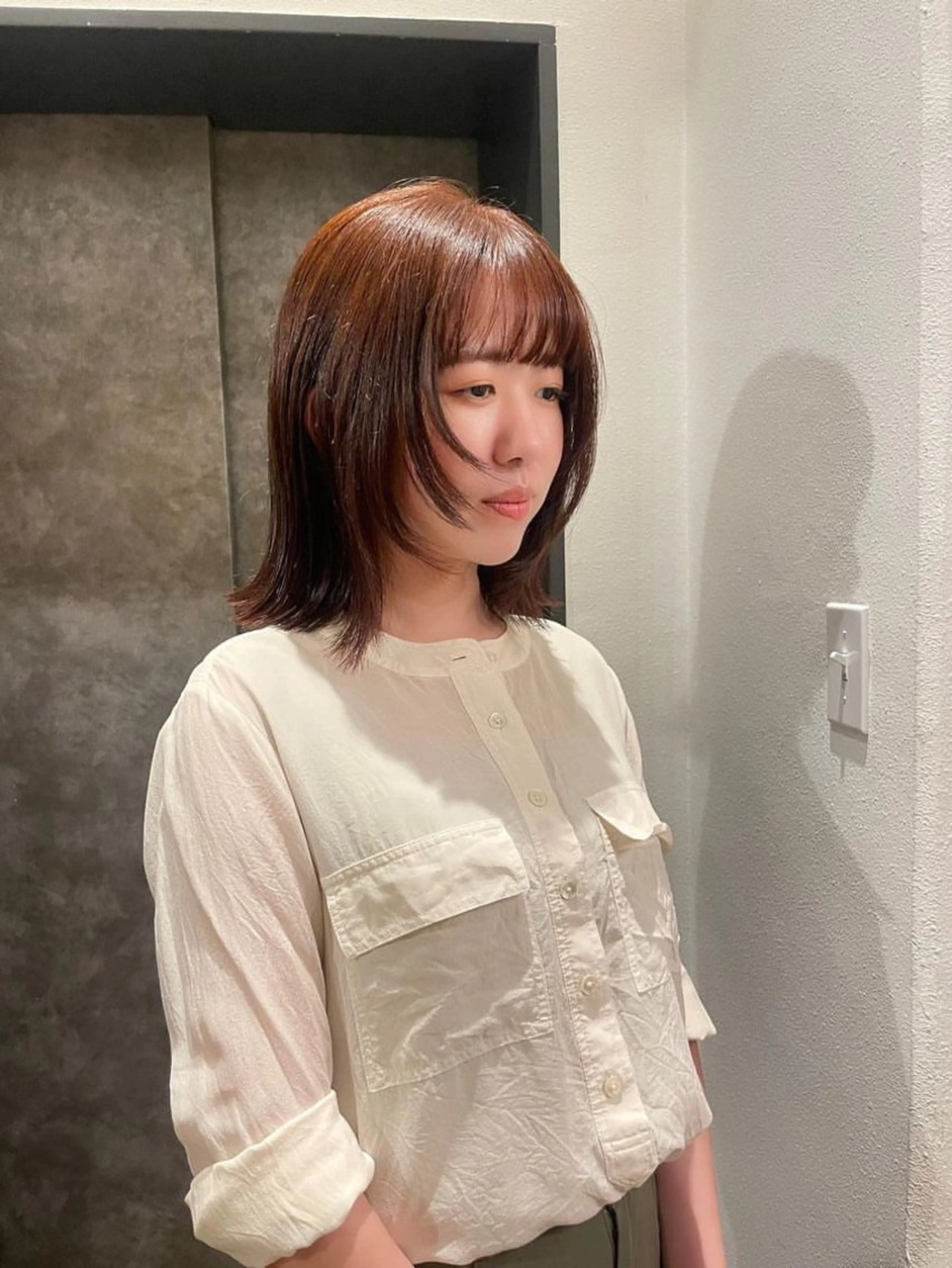 ミディアム レイヤーカット tete nico所属・似合わせ/ヘアカラー nanami🌸のヘアスタイル