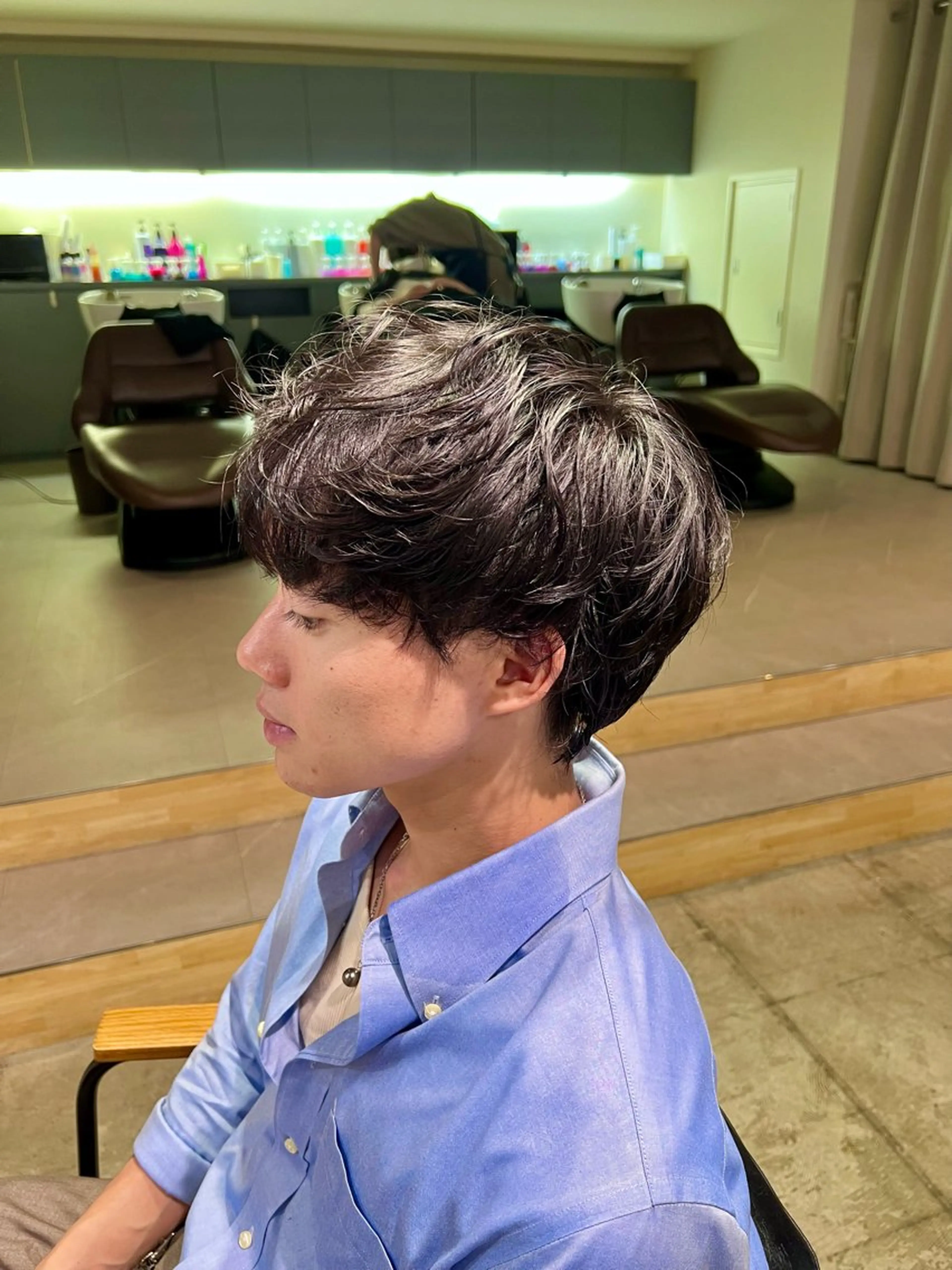 ショート パーマ メンズ メンズパーマ カット パーマ トリートメント メンズ/ケアパーマ/ 木澤 航のヘアスタイル