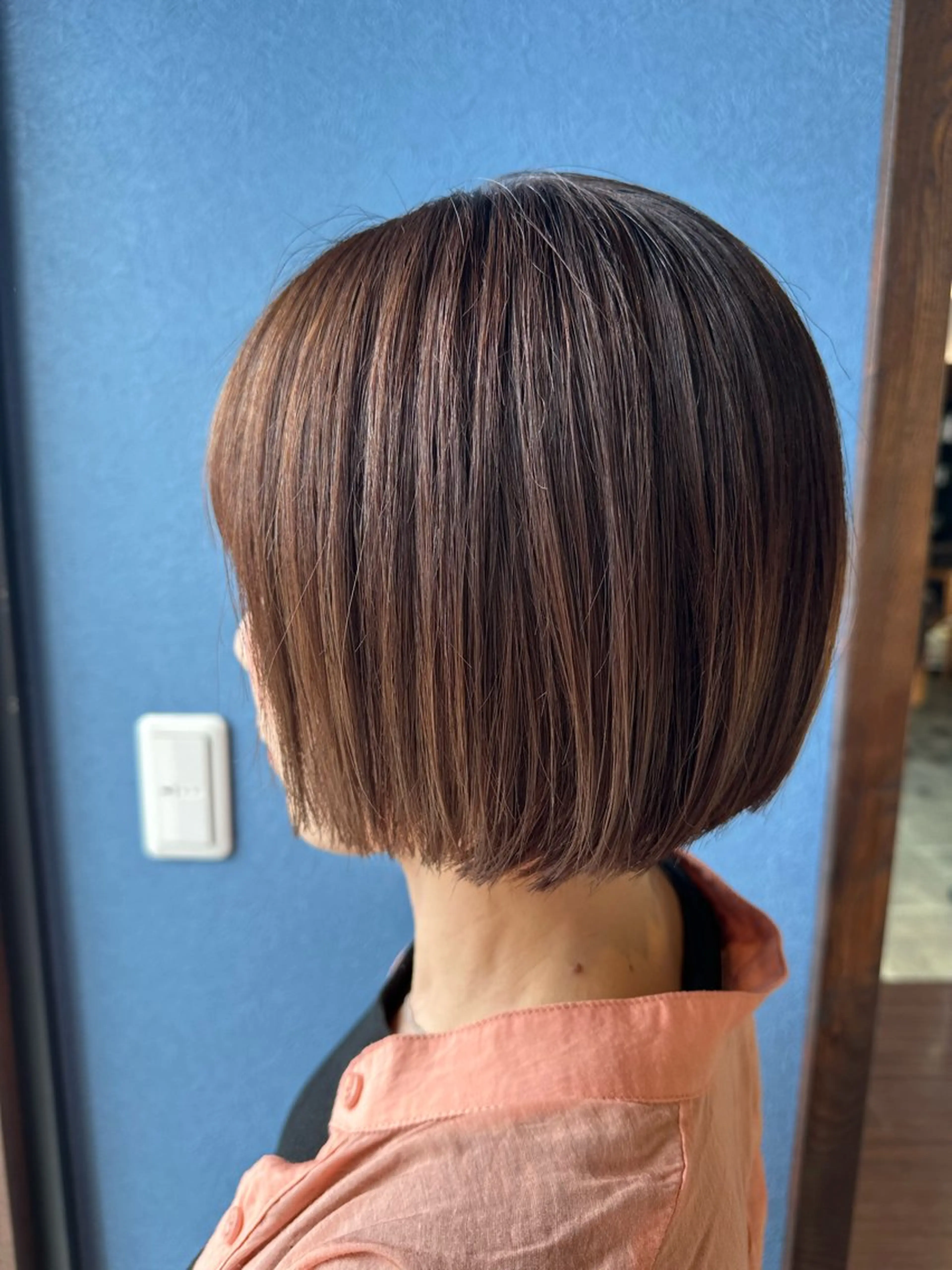 ミディアム ボブ カット ヘアカラー トリートメント 🎀Kubu大橋 夏夢🎀のヘアスタイル