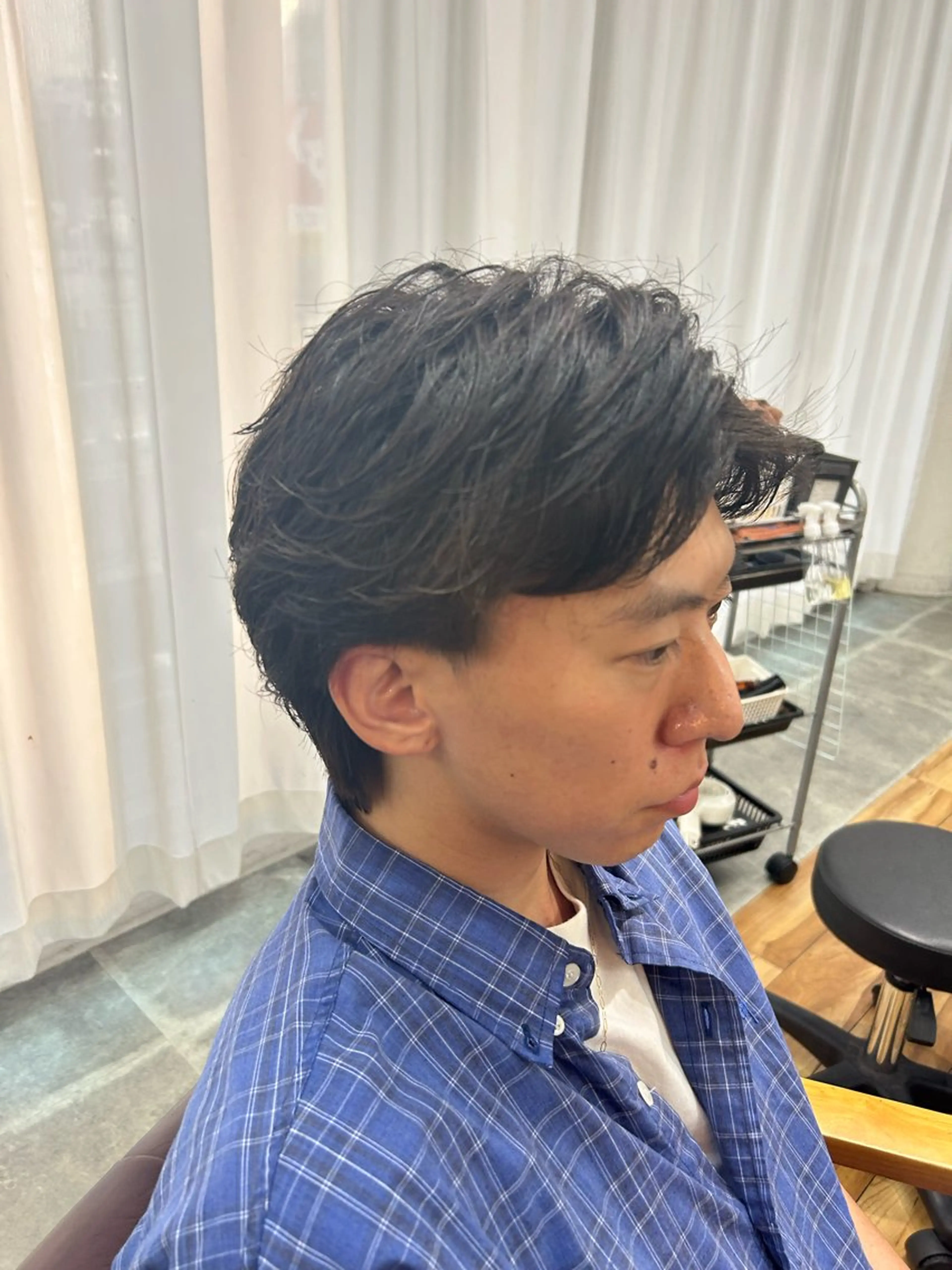 ショート パーマ メンズ メンズパーマ ニュアンスパーマ カット パーマ CECIL hair なんば店所属・メンズパーマ 艶髪☆店長☆有馬のヘアスタイル