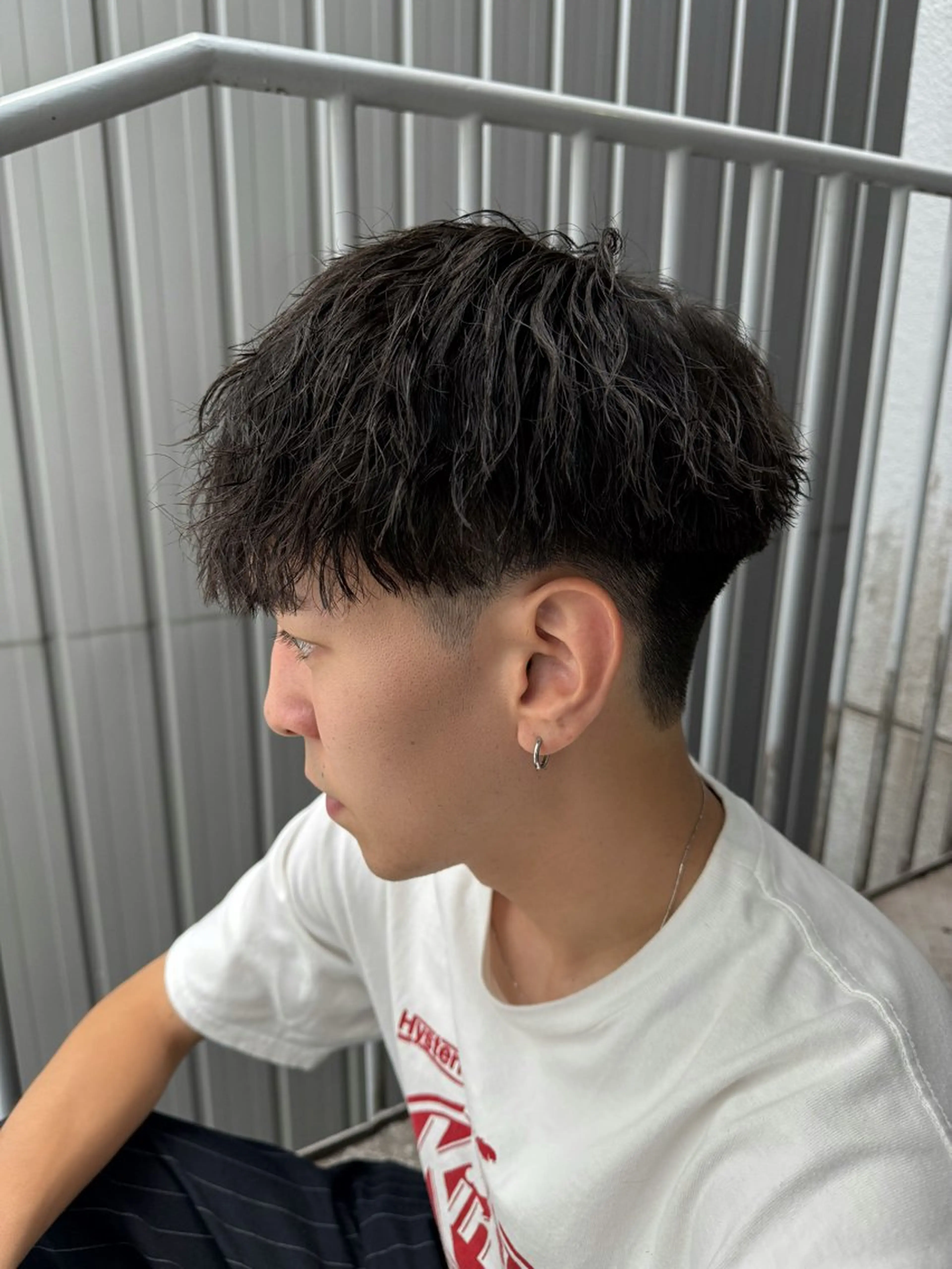 パーマ メンズ センターパート マッシュ メンズパーマ ツイストスパイラルパーマ スパイラルパーマ カット パーマ LICO HAIR＆RELAXATION 名駅店所属・メンズ/波巻き/ ツイスパ/田中陸翔のヘアスタイル