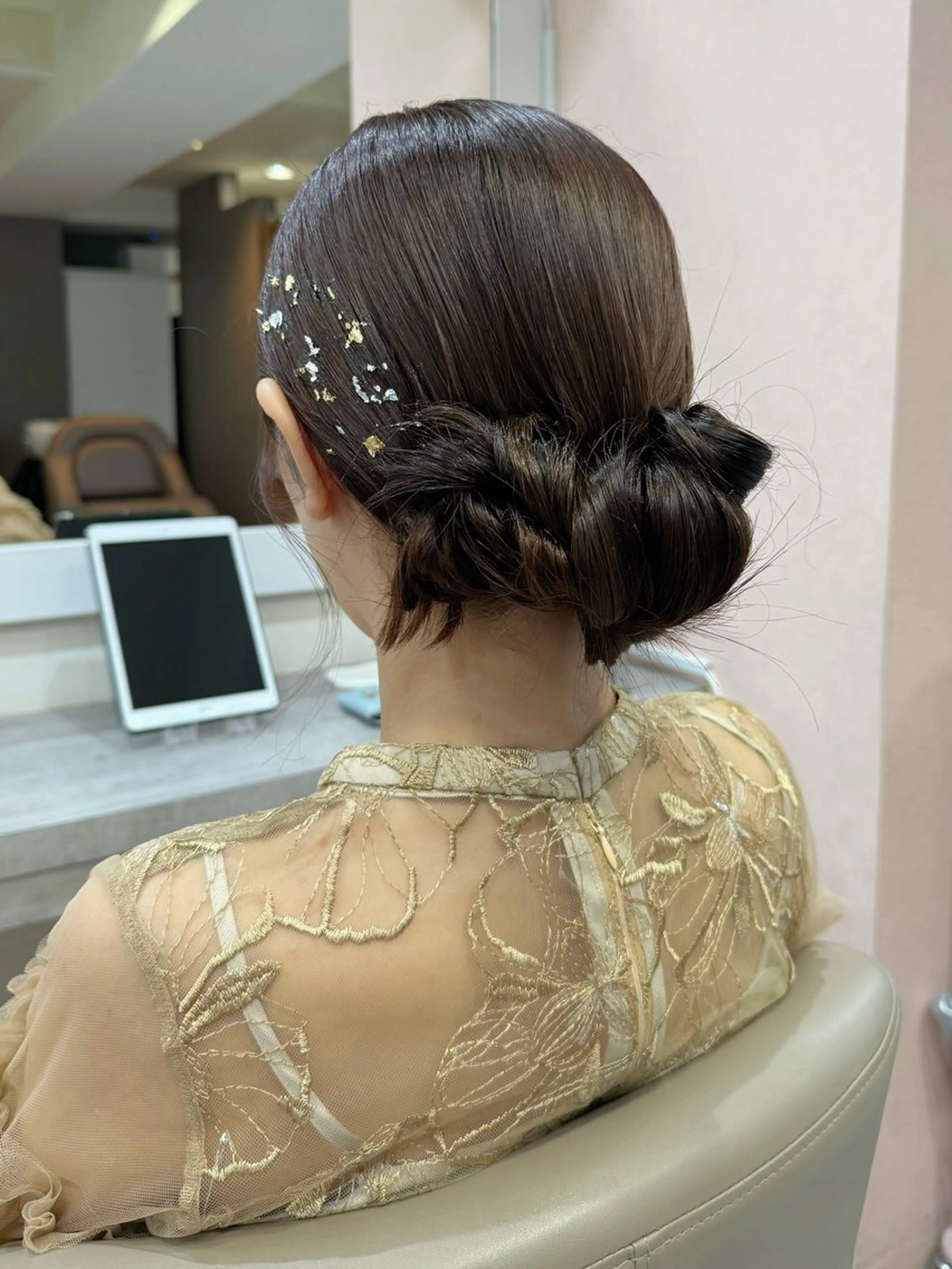 ロング ヘアアレンジ ヘアセット 韓国風パーマ/耳つぼ ヘアセット/みづきのヘアスタイル