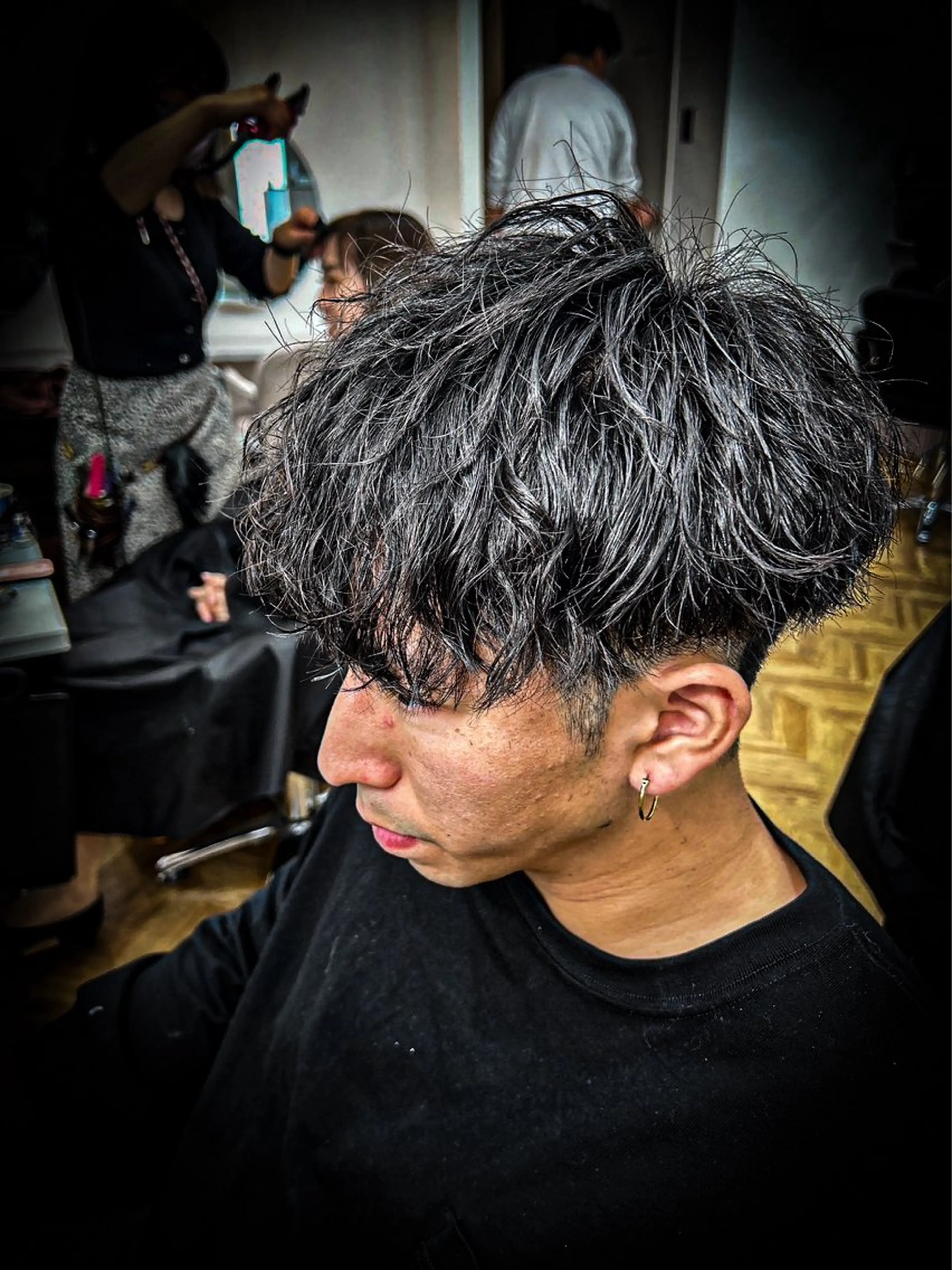 ショート パーマ メンズ カット パーマ トリートメント ブリーチ毛もかけれる 縮毛矯正🍎カイトのヘアスタイル
