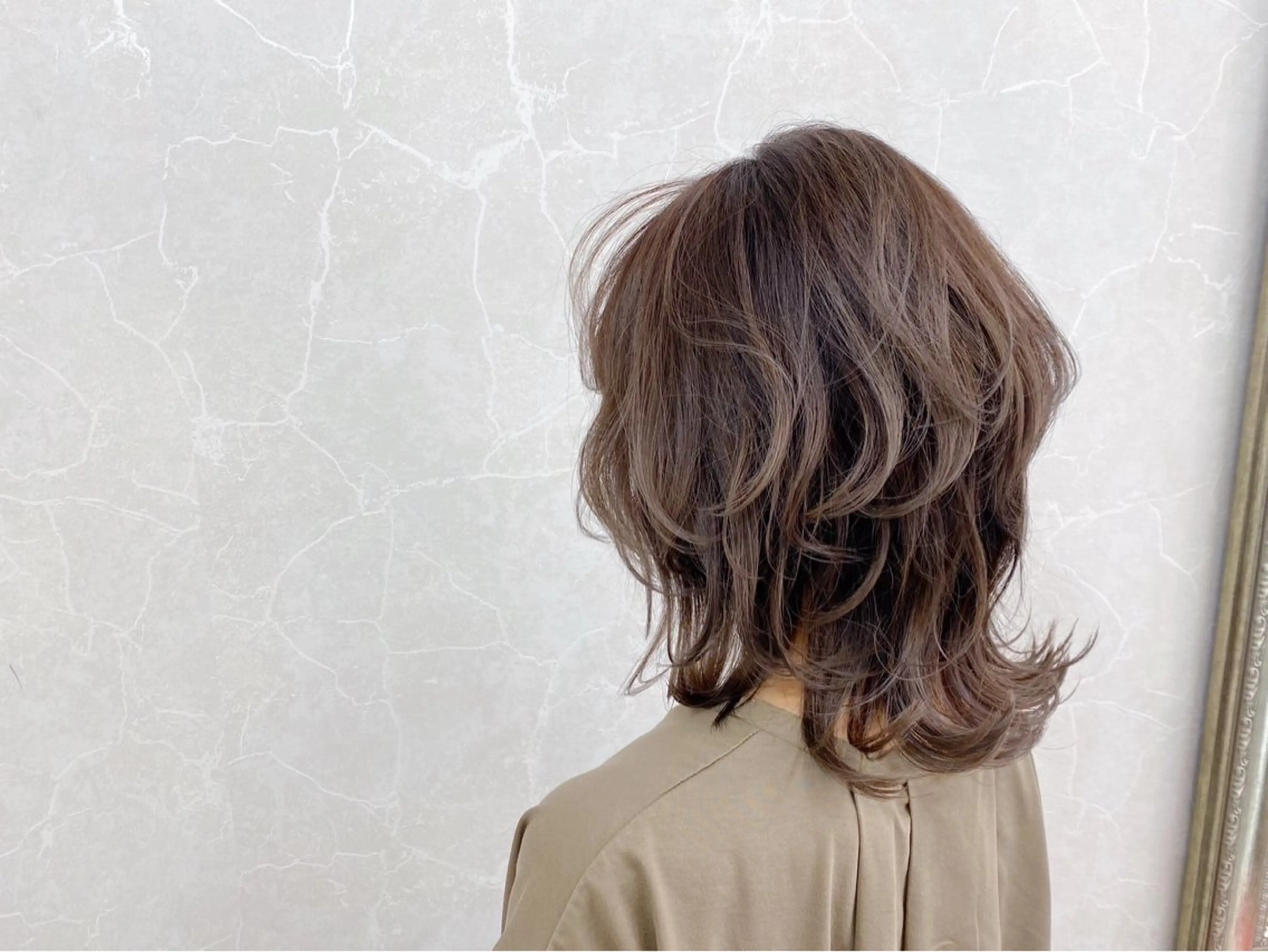 ミディアム パーマ カット パーマ 梶  睦⛄️ カット/カラーのヘアスタイル