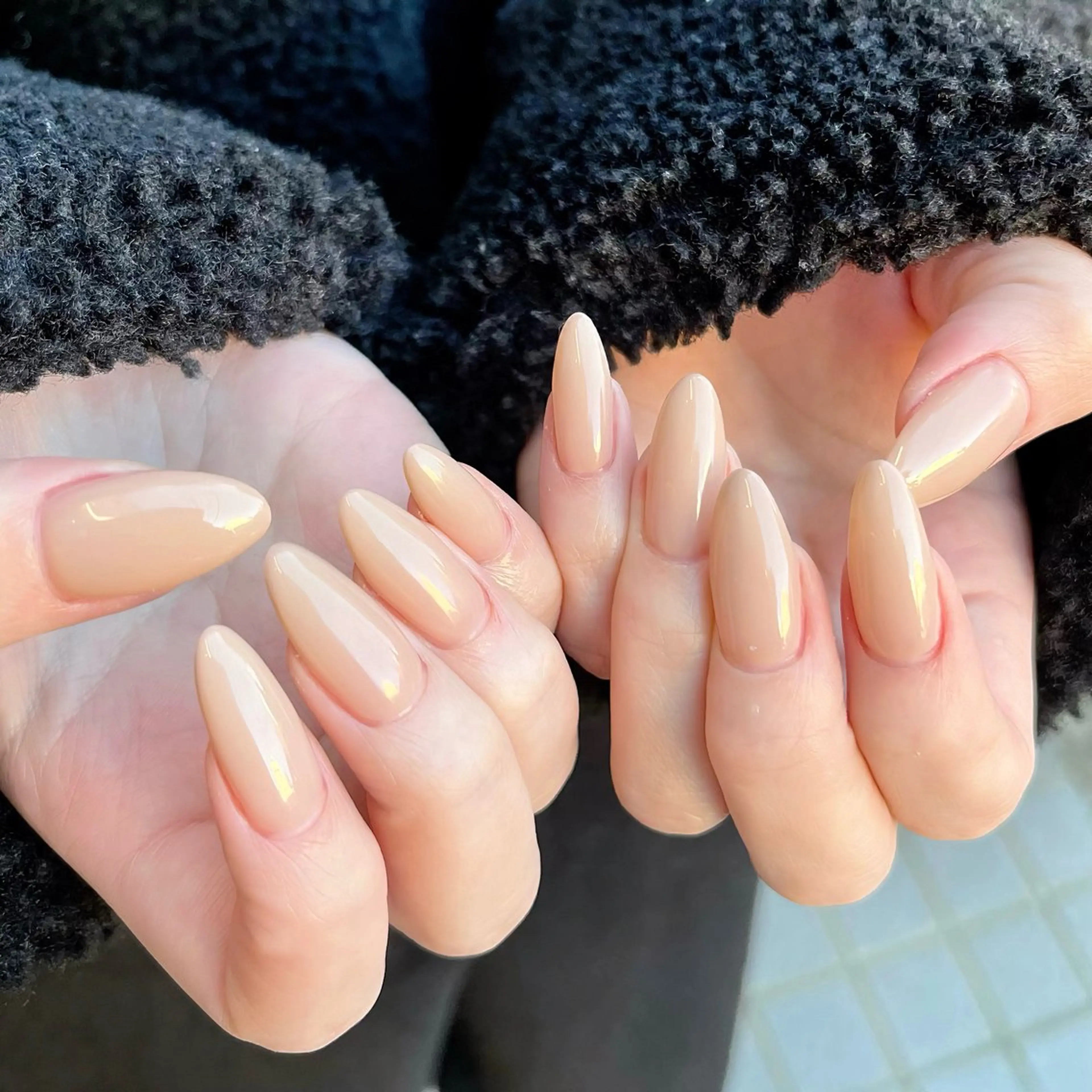ネイル 長さ出し フレンチネイル マグネットネイル ネイビー ワンカラーネイル ハンドネイル 🫧OPELIA NAIL渋谷🫧のネイルデザイン