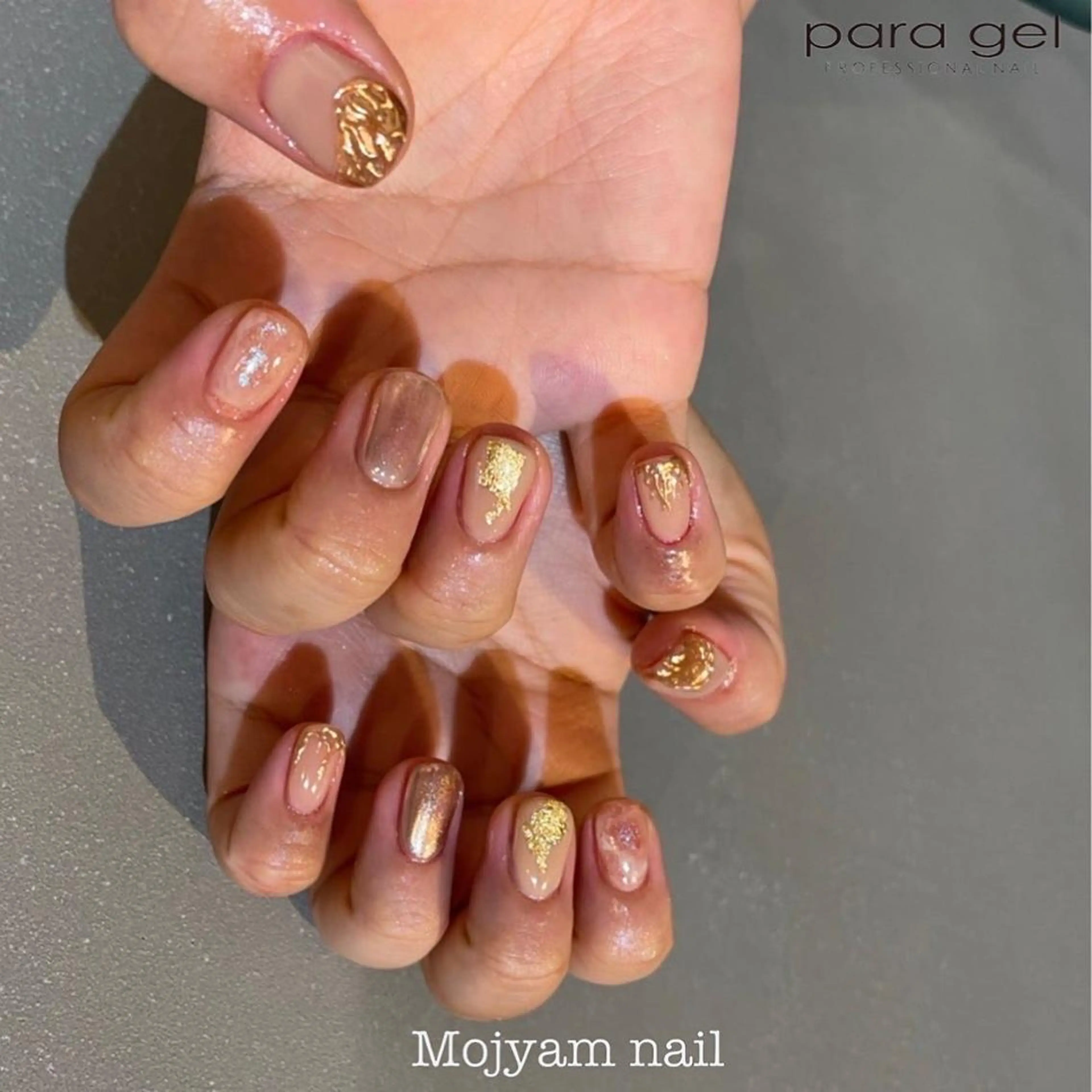 ネイル ゴールド ハンドネイル Mojyam nail所属・松本 実咲のネイルデザイン
