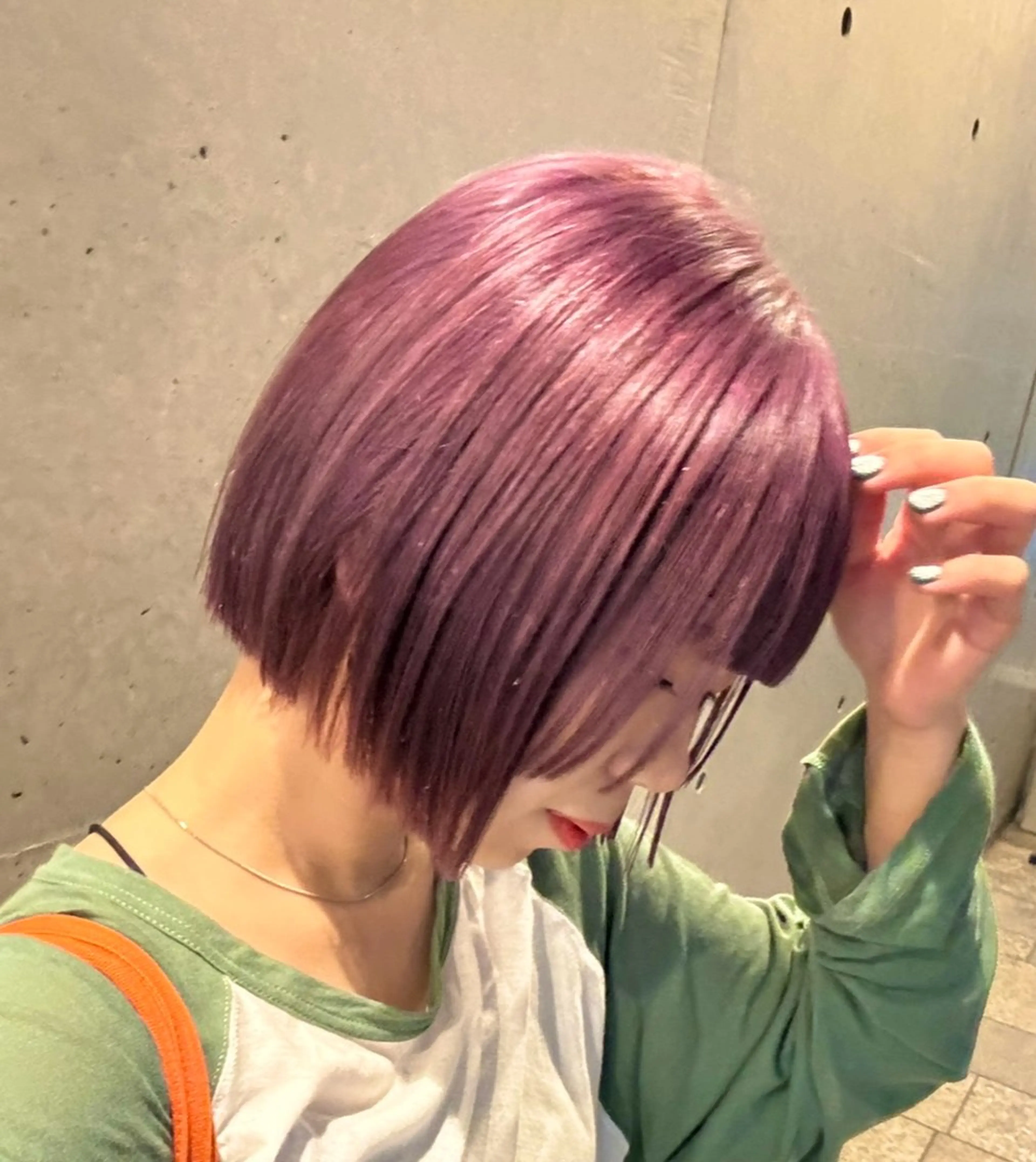 ショート カラー ブリーチ ラベンダーカラー ラベンダーピンク ピンクカラー ダブルカラー/暖色/ オレンジ🍊ゆーなのヘアスタイル
