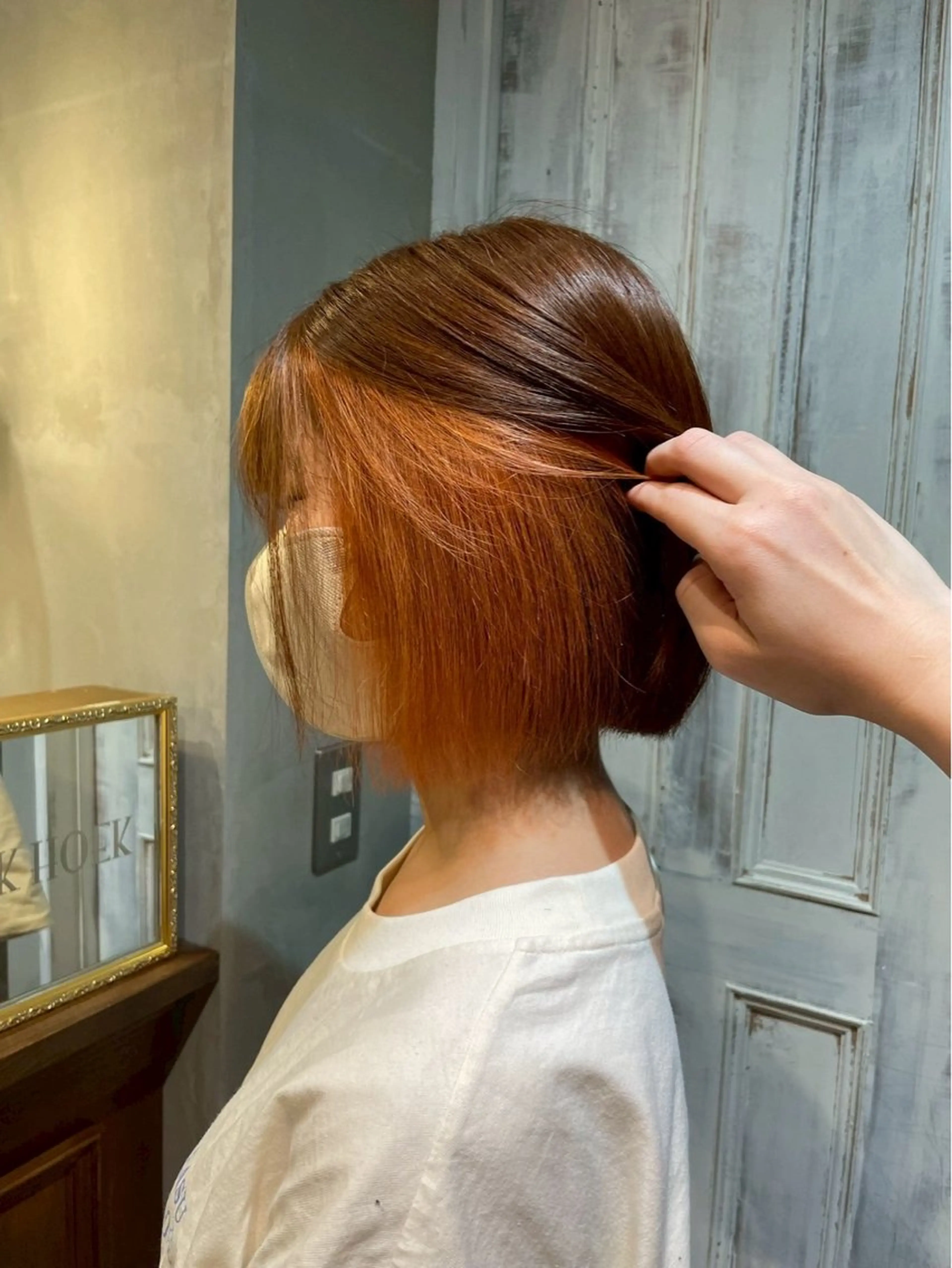 ショート ヘアカラー ブリーチ無しWカラー mana🎀🤍のヘアスタイル