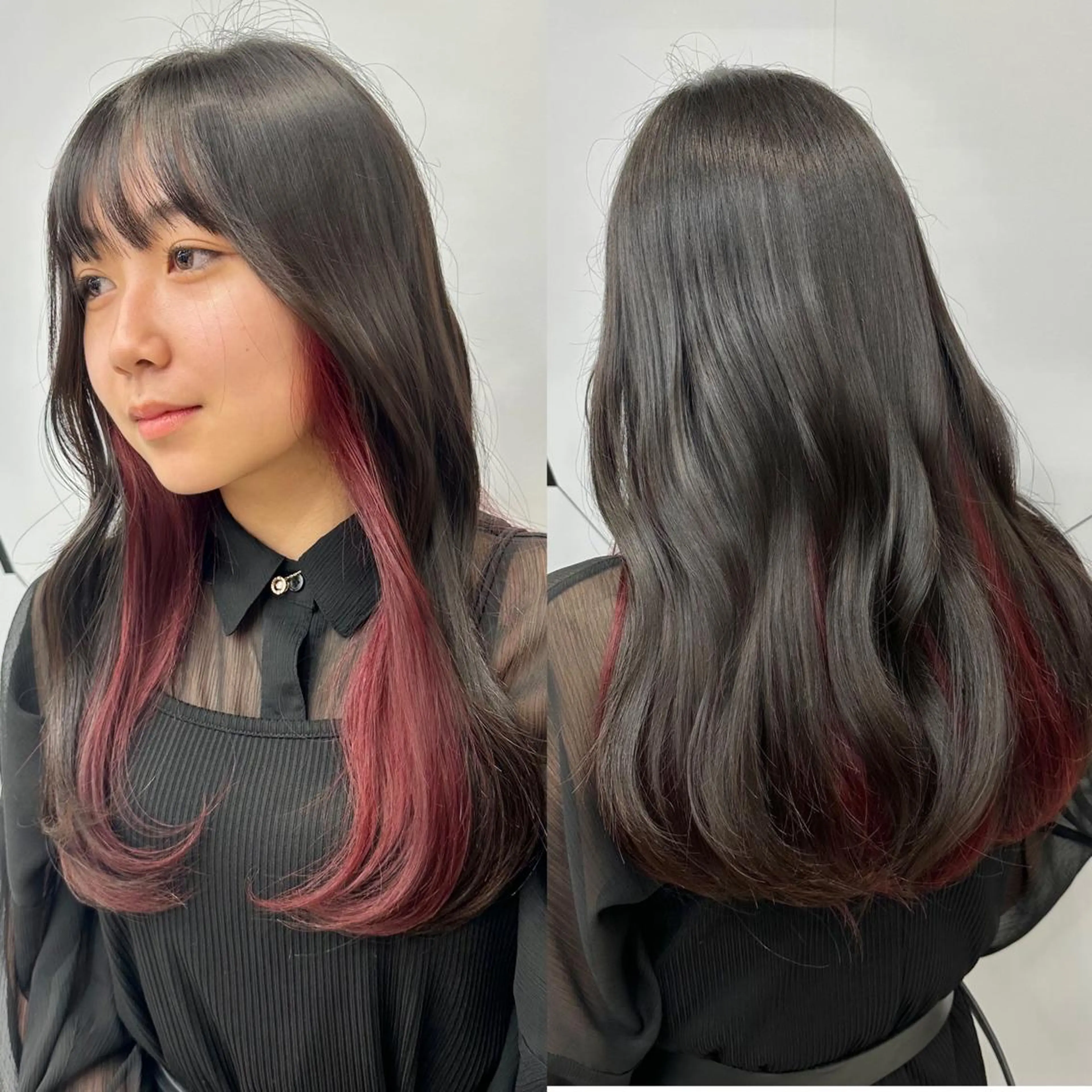 ロング カラー インナーカラー ヘアカラー HARUKI MINATO japan 仙台店所属・✨【髪質改善/縮毛 矯正】✨ゆうほのヘアスタイル